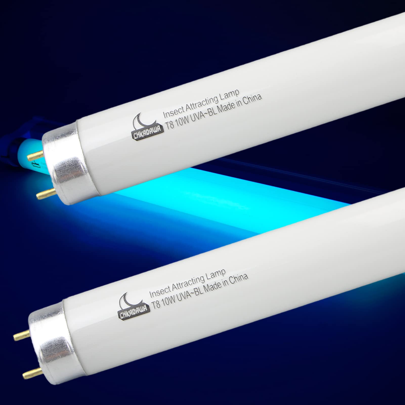 Chkadawa Bl T8 F10W 2 Pack Replacement Bulbs For Aspectek, Liba 20W Indoor Device, F10T8 Bl368Nm 10 Watt Tube G13, 13'' Linear Black Light Fluorescent Tube.