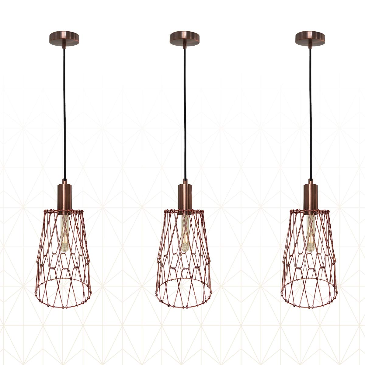 Royal Designs, Inc. Rdi Foldable Industrial Metal Pendant Light With Adjustable 7 Ft Long Lamp Cord & Canopy, Create 9 Styles, A