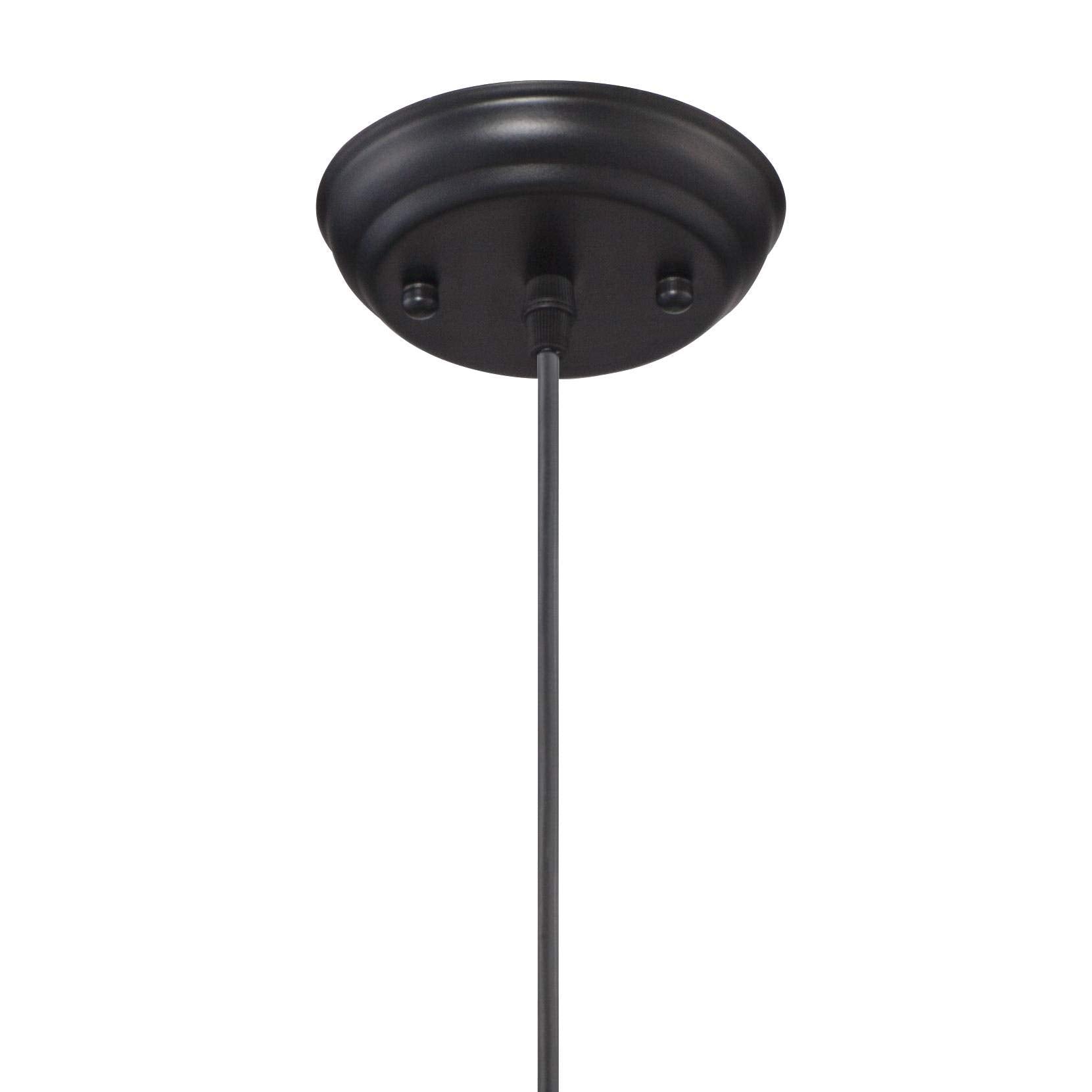 Possini Euro Design Felton Mini Pendant Light 12" Wide Black Wood Farmhouse Fixture for Dining Room Foyer Kitchen Island
