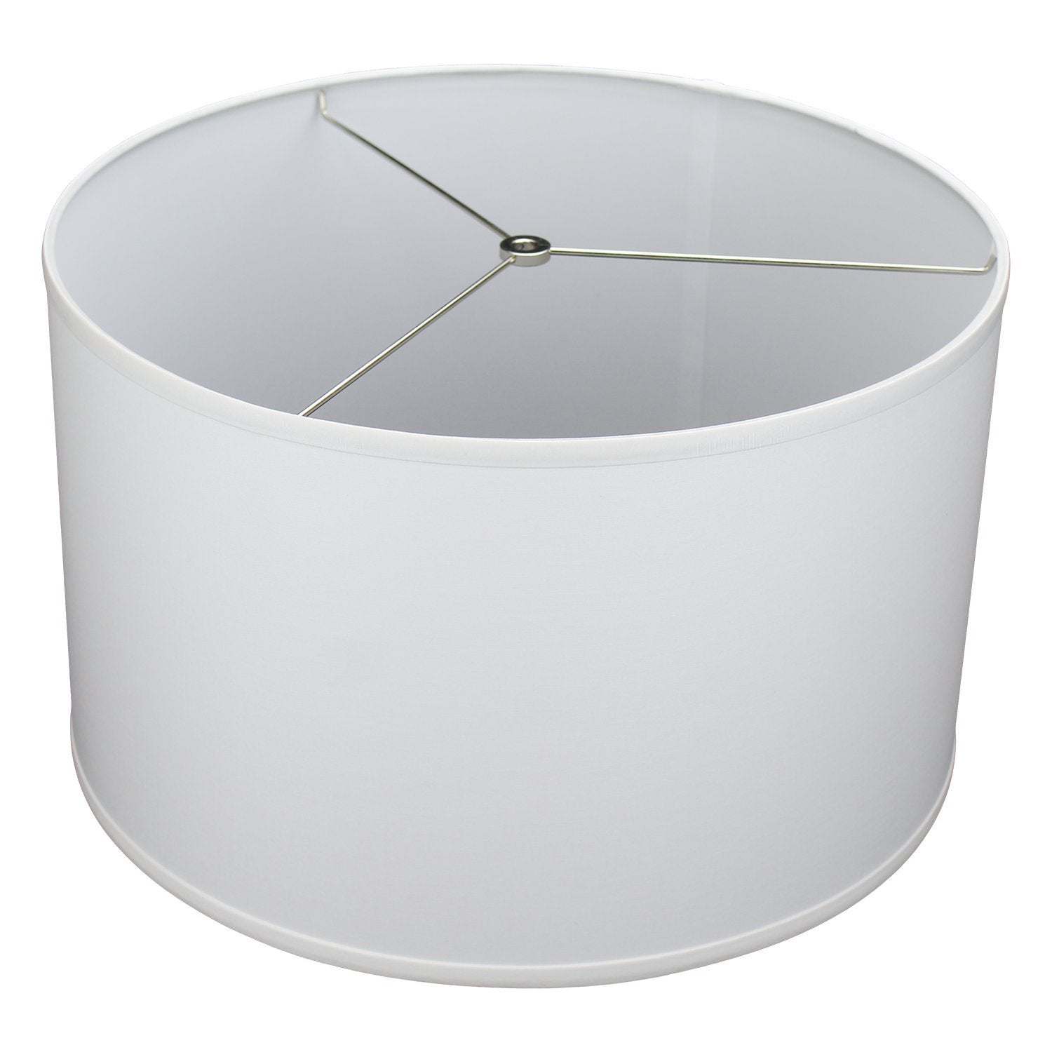 FenchelShades.com 18 Top Diameter x 18 Bottom Diameter 12 Height Cylinder Drum Lampshade USA Made (Linen White)