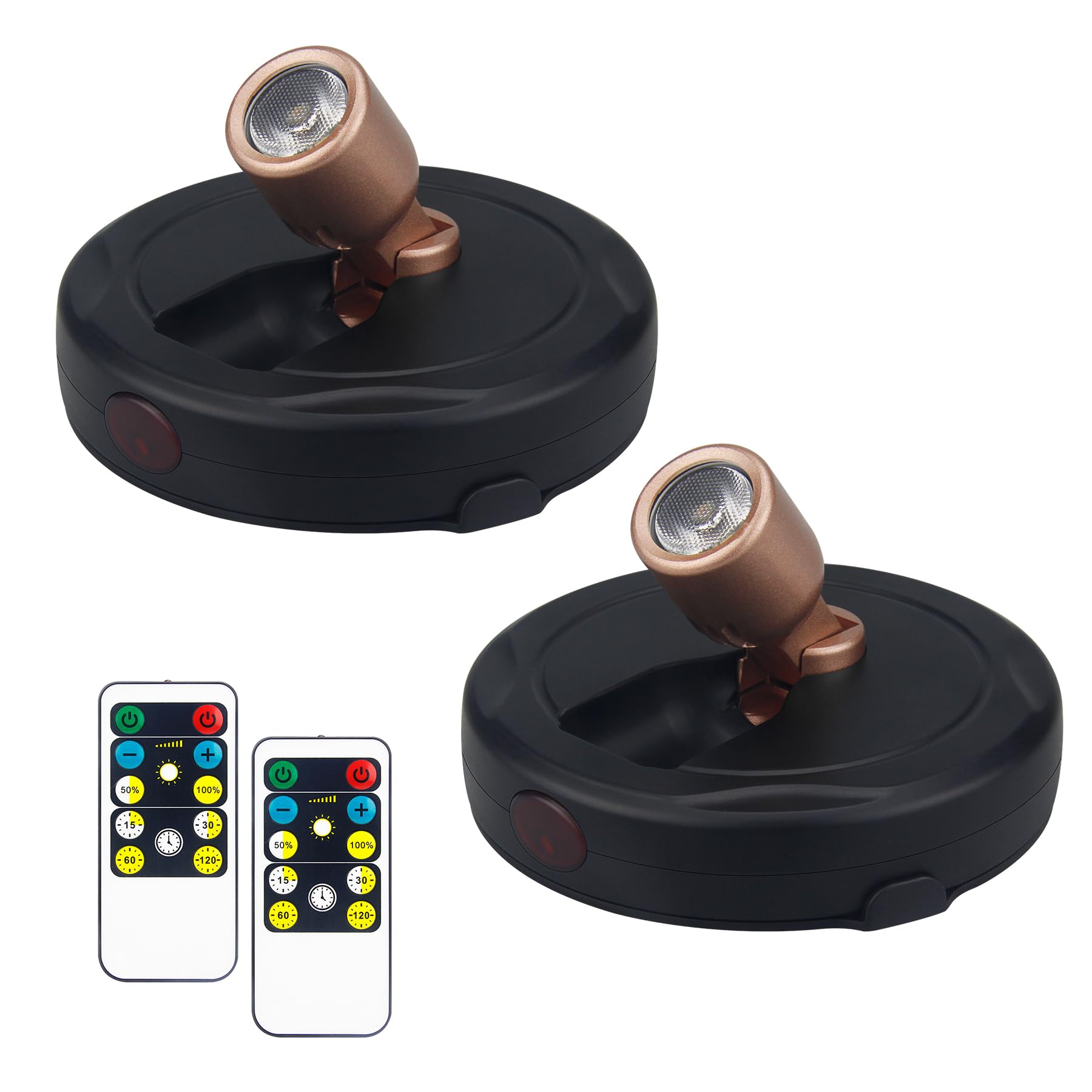 HEAGEERO Wireless Spot Lights, Remote Control Accent Lighting, Rotatable for Art, Wall, Rose Gold, Model HJOR020