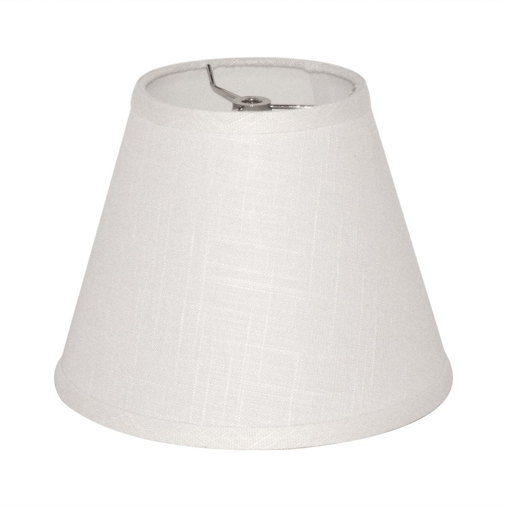 TOOTOO STAR Lamp Shade for Table/Floor Lamps, 6x10x7.5 Inch, White Linen, Spider Model, Replacement Shade