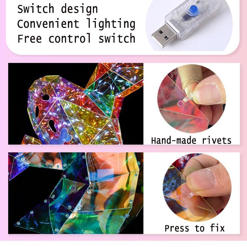 2 Pcs Prismatic Iridescent Spooky Ghost  Prismatic Ghost Led Lights  Halloween Lights Gift For Women Men  Funny Colorful Glow Lights Halloween Decorations Indoor (Large Ghost)