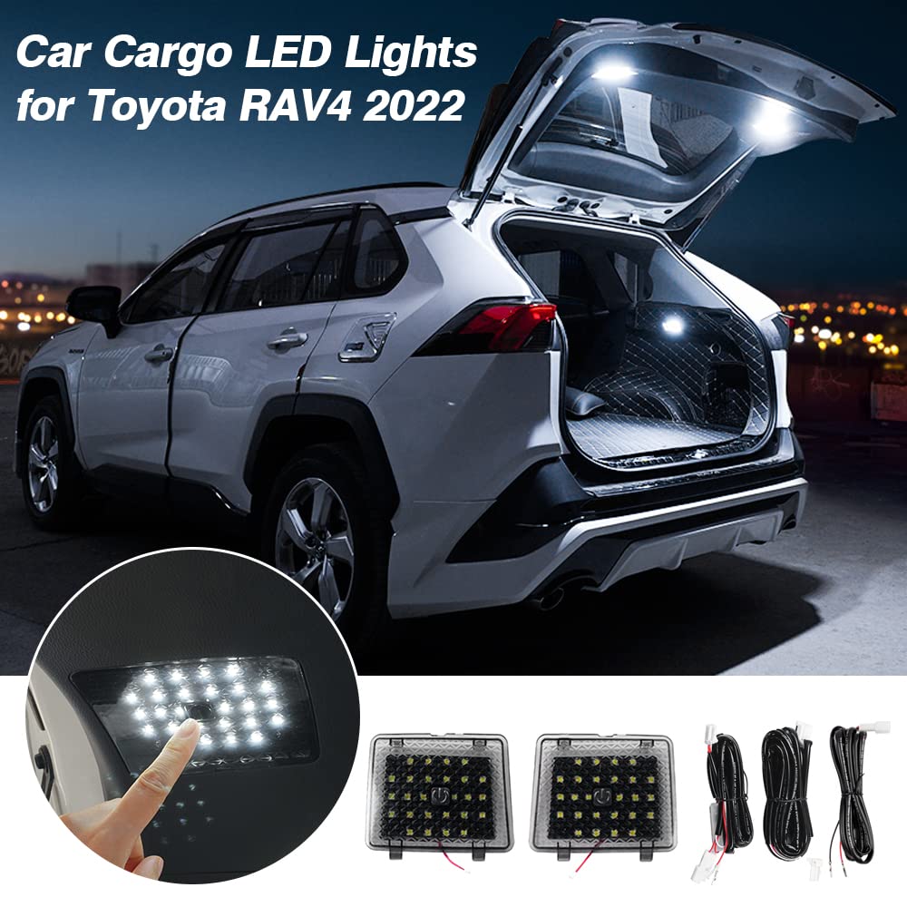 Powerty Cargo Lamps for 2022-2023 Toyota RAV4, LED Decorative Atmosphere Lighting, Trunk Ceiling Lights, 2 PCS