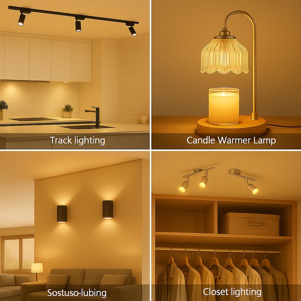 Cinsenten GU10 Halogen Bulb 50W Dimmable Warm White 2-Pack Glass Cover CIN-GU10