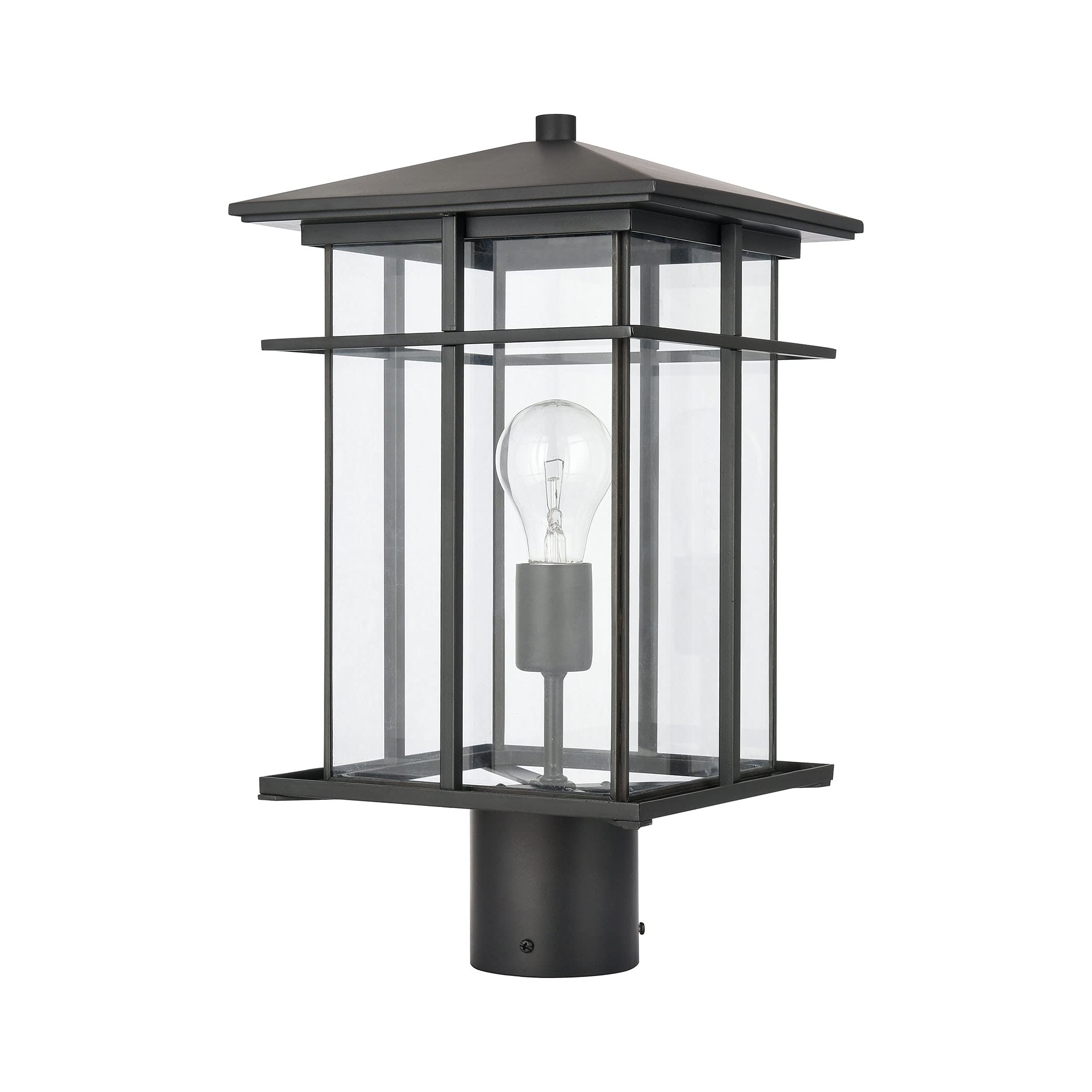 Oak Park 1-Light Post Mount In Matte Black