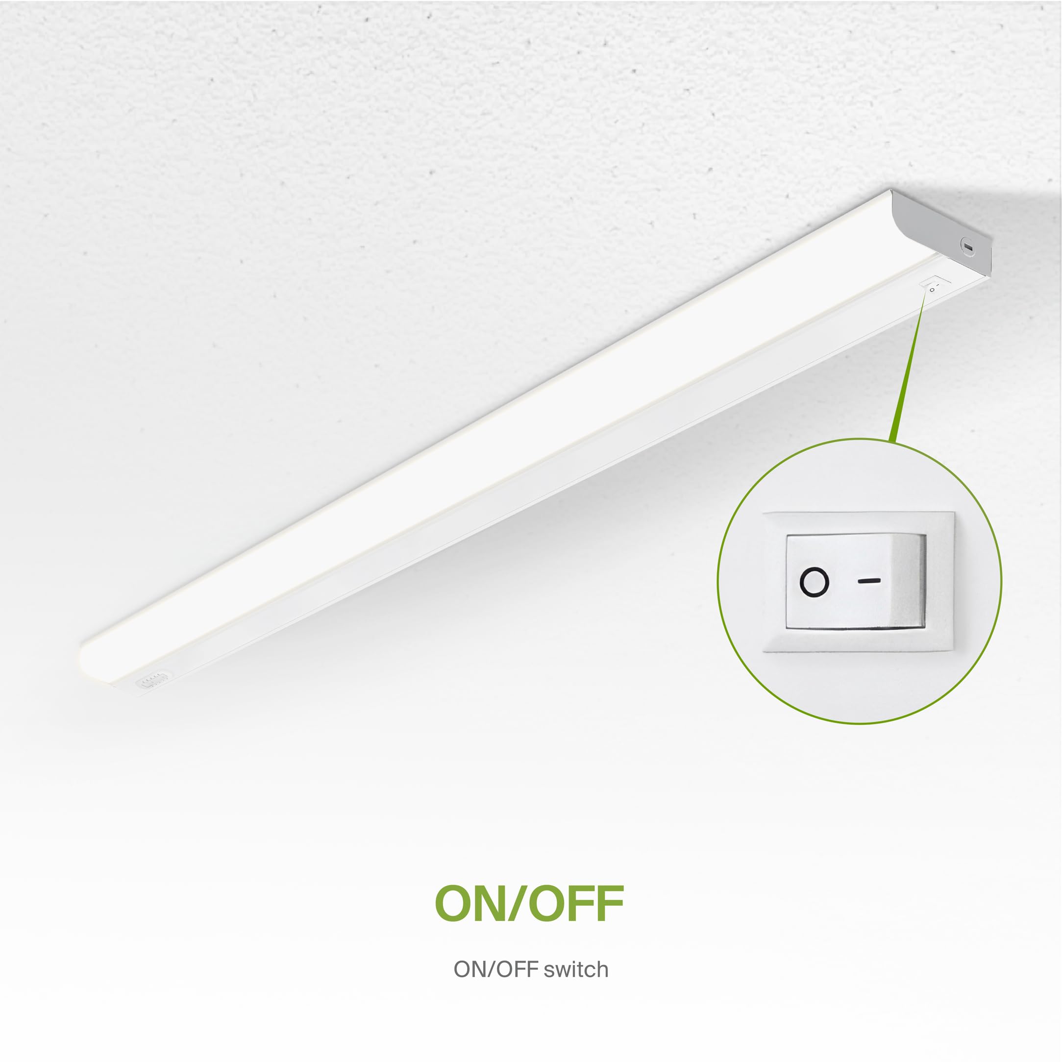 Asd 48 Inch Led Under Cabinet Lighting Hardwired, On/Off & Color Temp Switch, 24W 2087Lm, 5 Cct 2700K-5000K Cri90+, Dimmable Und