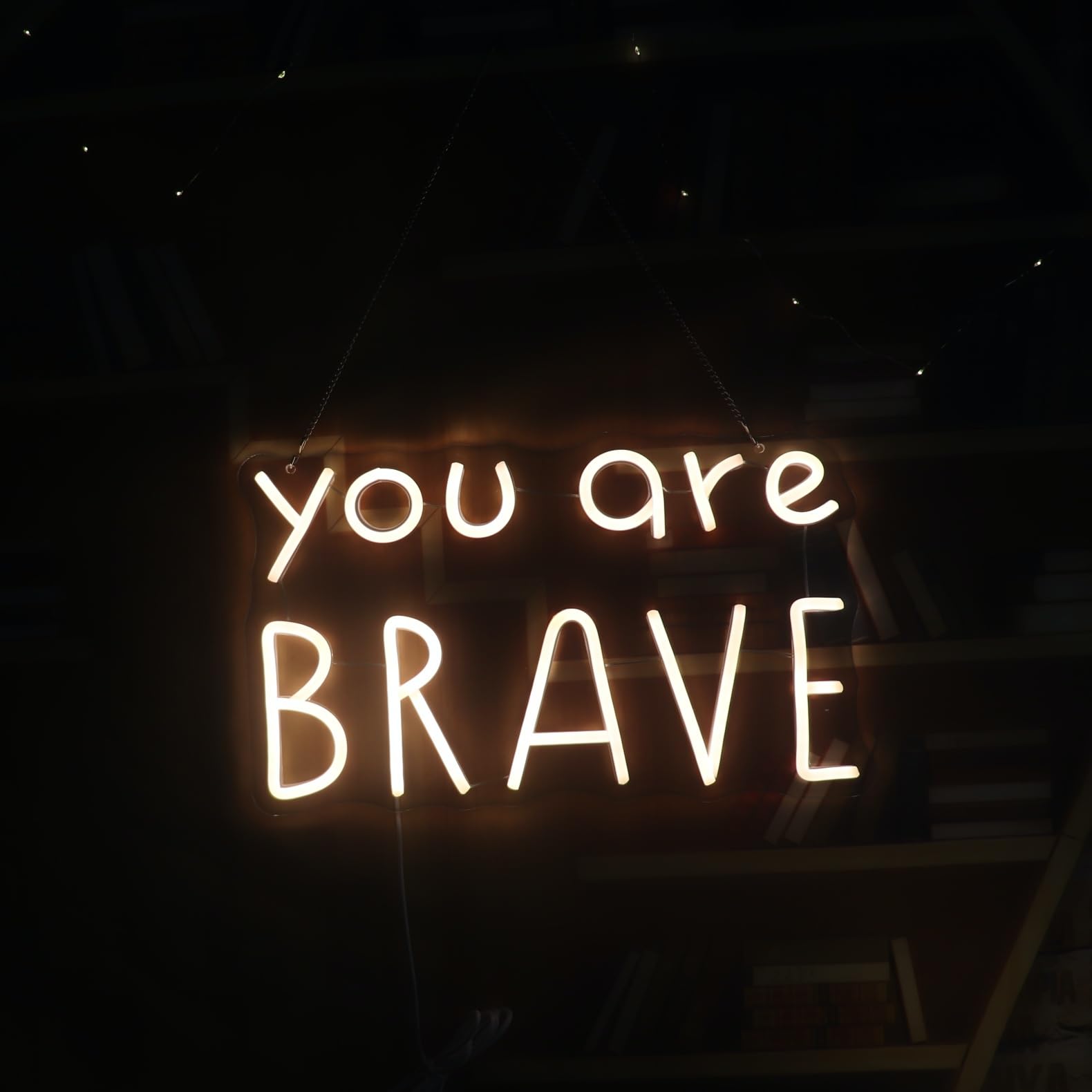 You Are Brave Neon Sign  Decorative Neon Lights For KidS Room Play Room Wall Decor Neon Light Sign  Christmas Birthday KidS Gift Thanksgiving Gift(Warm White)