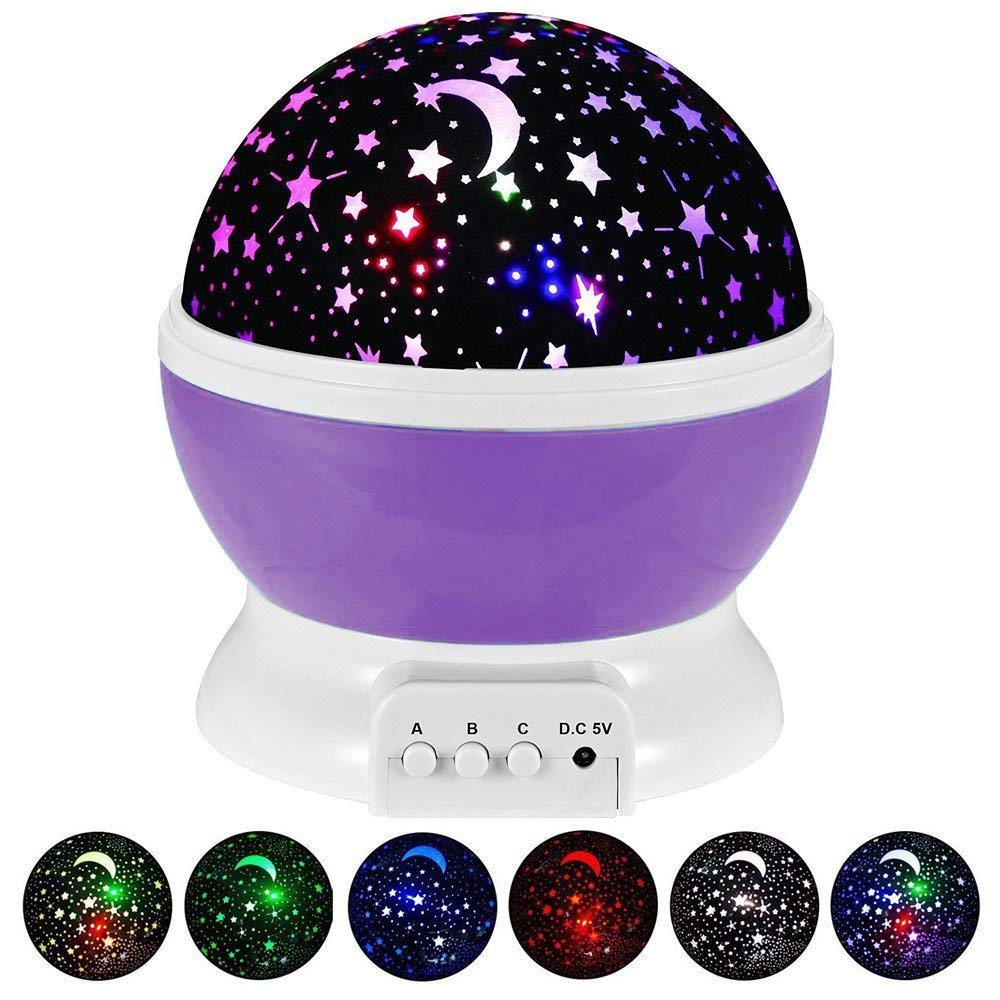 Ronest Romantic Sky Star Master Night Projector Lamp with USB 9 Colour 4 LED Rotation Baby Sleep Lighting USB Lamp Led Projectio