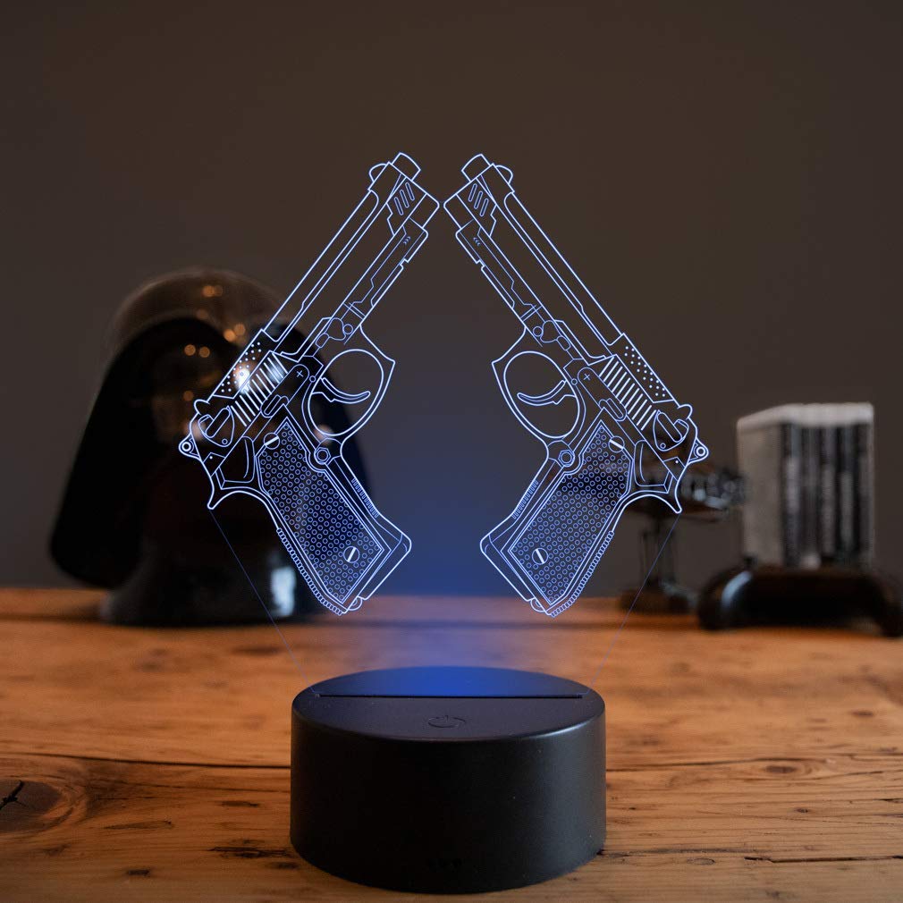 YTDZLTD 3D   Lamp - 16 Colors Changing, USB Powered, Remote Control, Clear Optical Illusion Desk Light