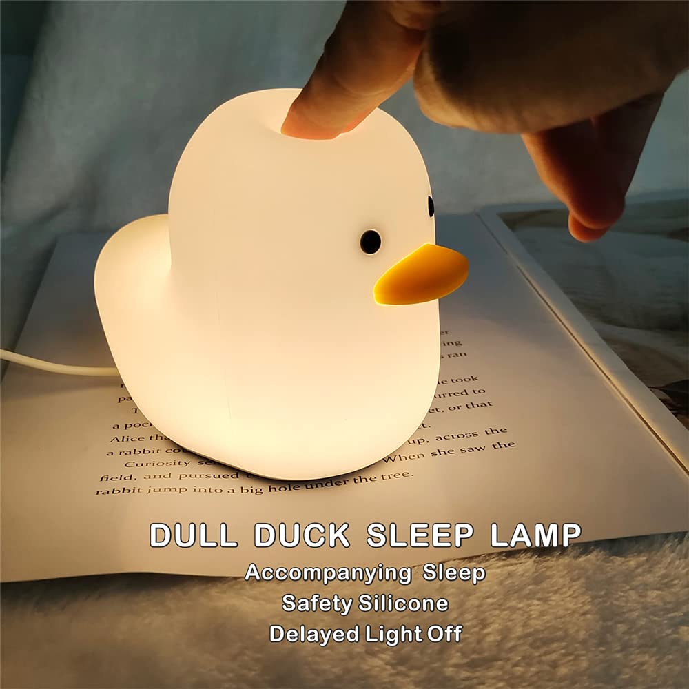 LEDHOLYT Kids Night Light - Cute Silicone Duck Nursery Lamp for Baby and Toddler, Animal Squishy Lamp for Bedroom, Boys and Girl