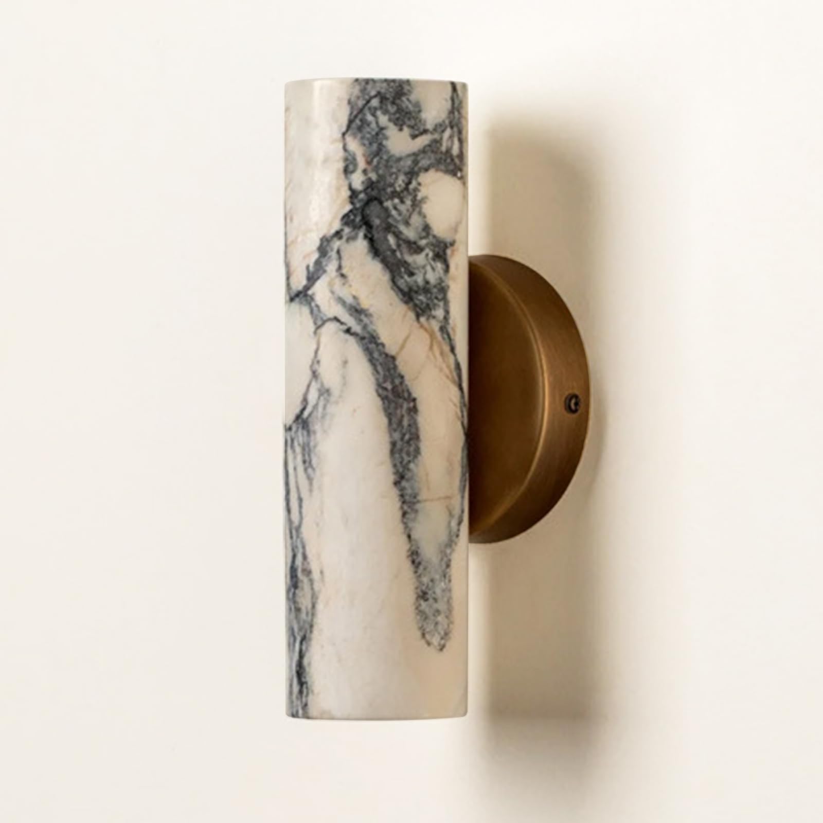 ZHKABEG 9.45 Inch Alabaster Wall Sconces, Nordic Style Natural Stone Wall Lamp, Marble Lampshade Up and Down Lighting Fixtures, 