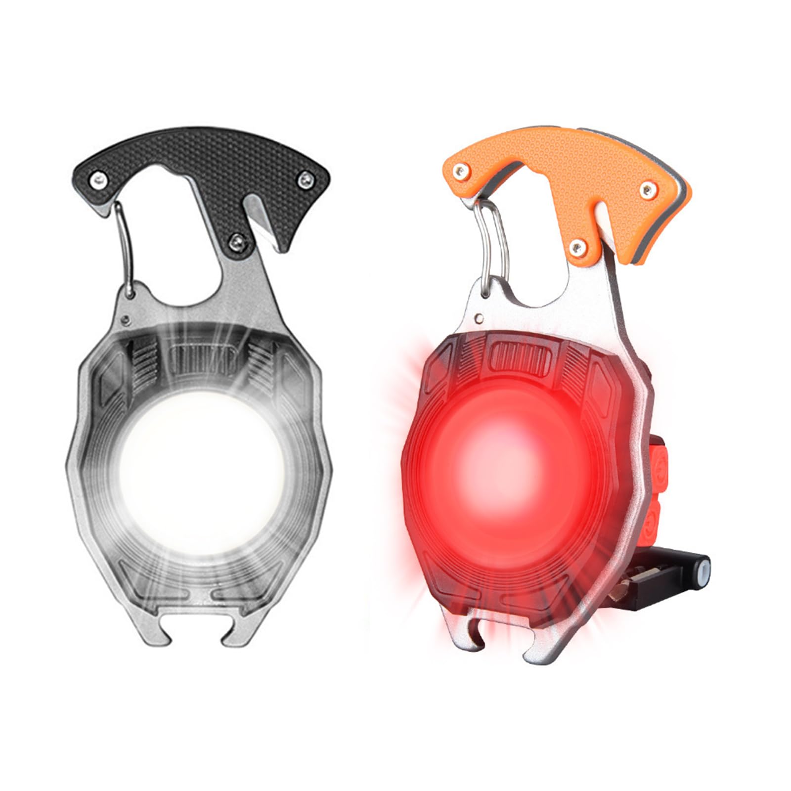 2 Pack Led Keychain Flashlight 2000 lumens Rechargeable Cob Waterproof Portable Led Work Light 5 Light Modes Pocket Light with Battery Display