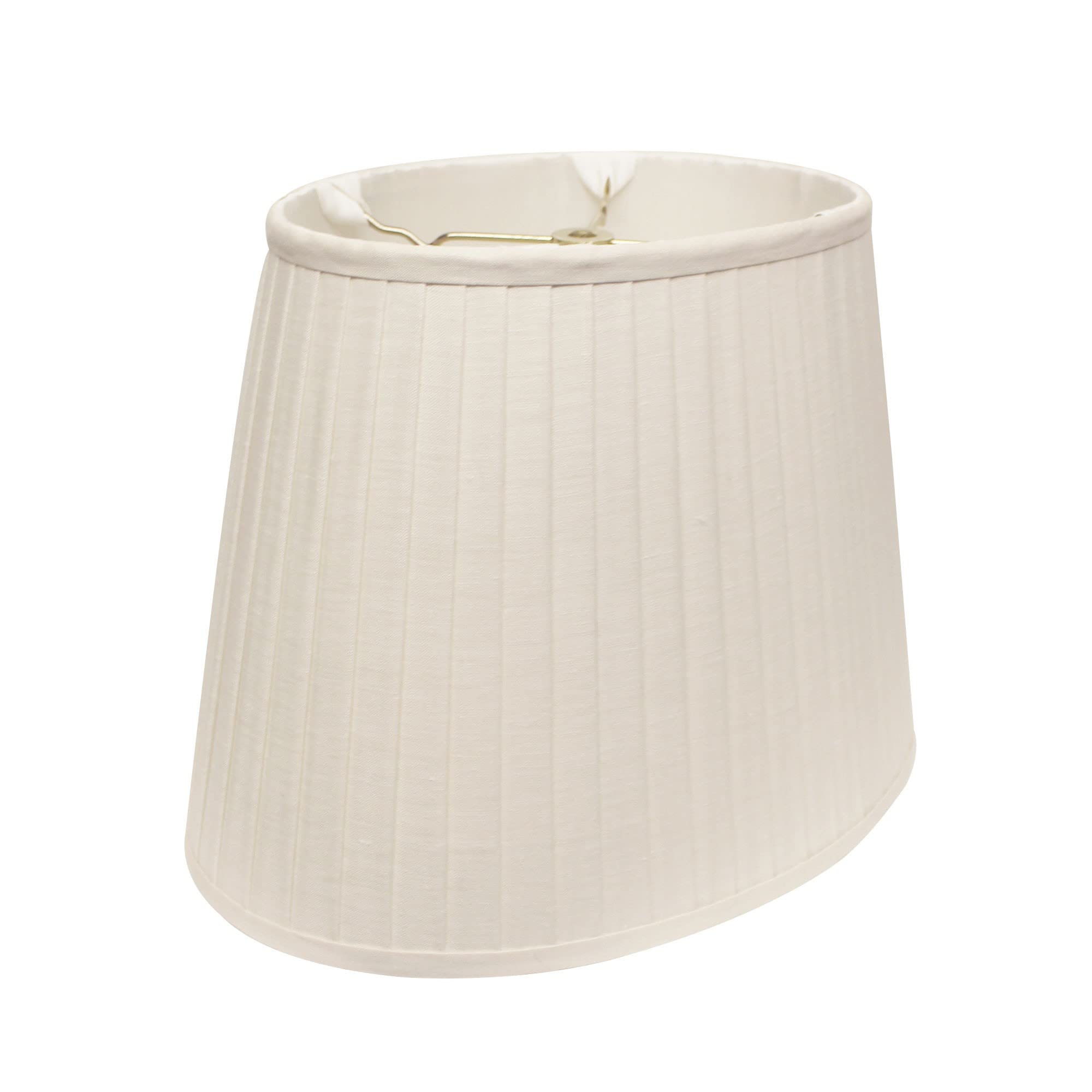 New 14'' White Slanted Oval Paperback Linen Lampshade