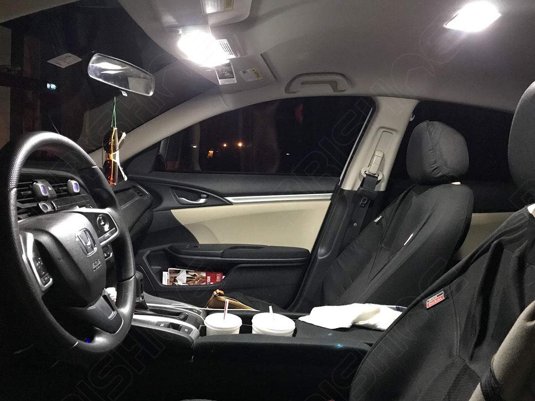Brishine White Interior Led Lights Kit For Honda Pilot 2016 2017 2018 2019 2020 2021 Super Bright 6000K Led Interior Light Bulbs
