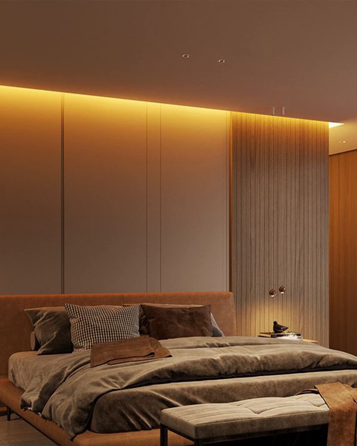 YM E-Bright Flexible LED Strip Lights, Waterproof IP68, 5M, 600 SMD, Warm White, Includes 5A Power Adapter
