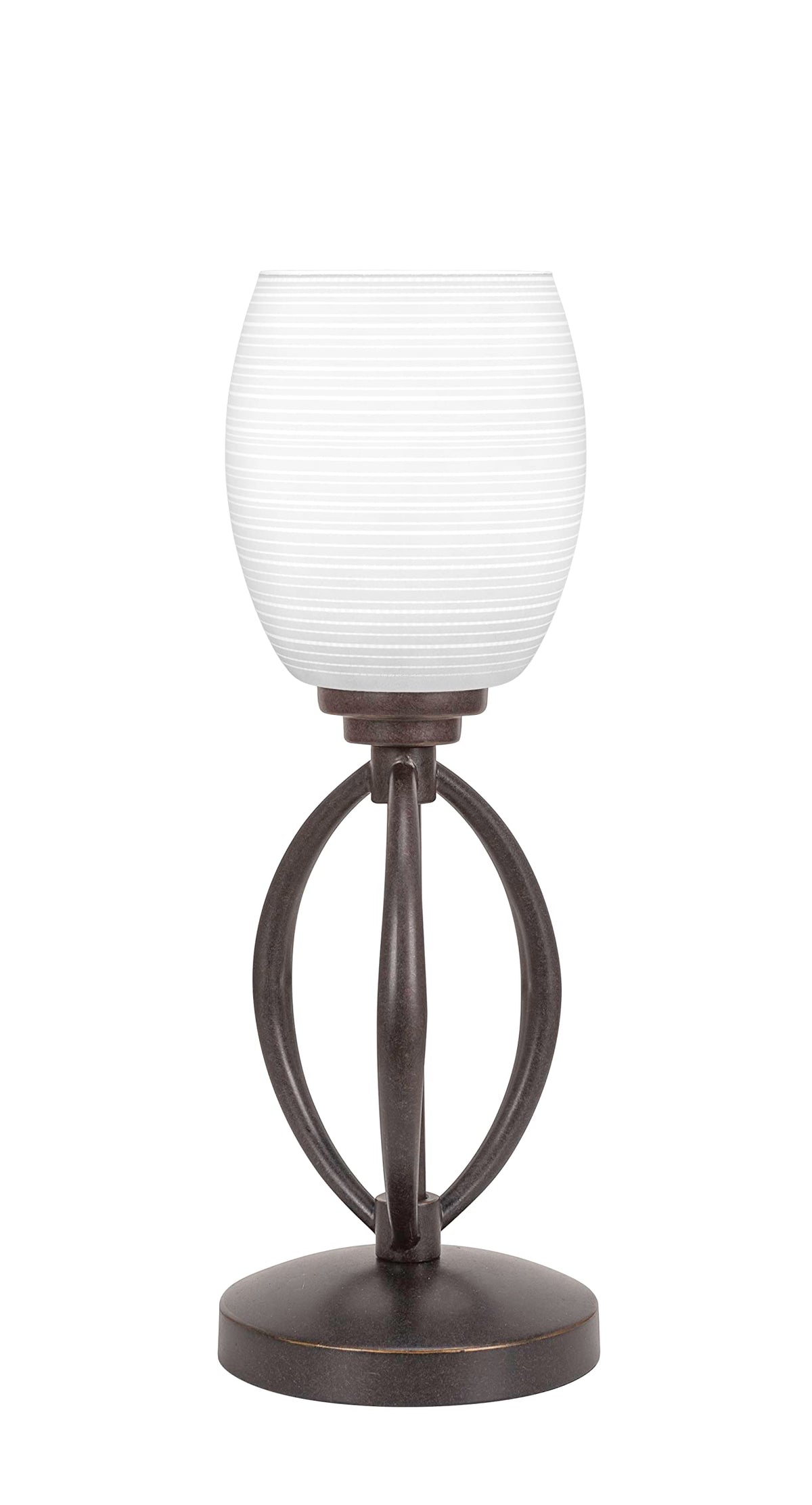 Toltec Lighting Marquise 1 Light Table Lamp in Dark Granite (2410-DG-4021)