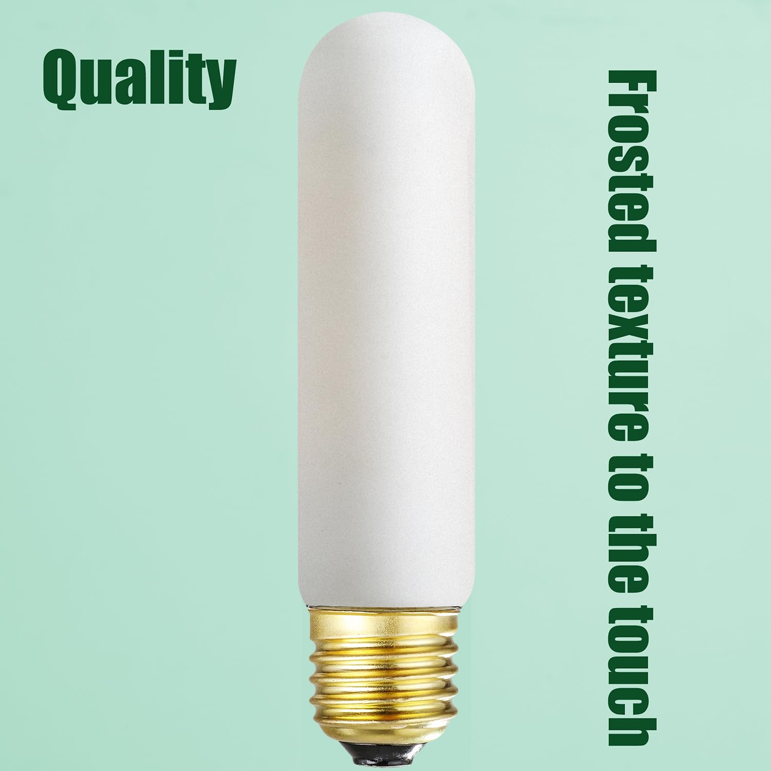 Leools T10 LED Bulb, 8W Dimmable, 3000K Soft White, E26 Base, Matt Opal, 5.1 inches, 6-Pack, CR