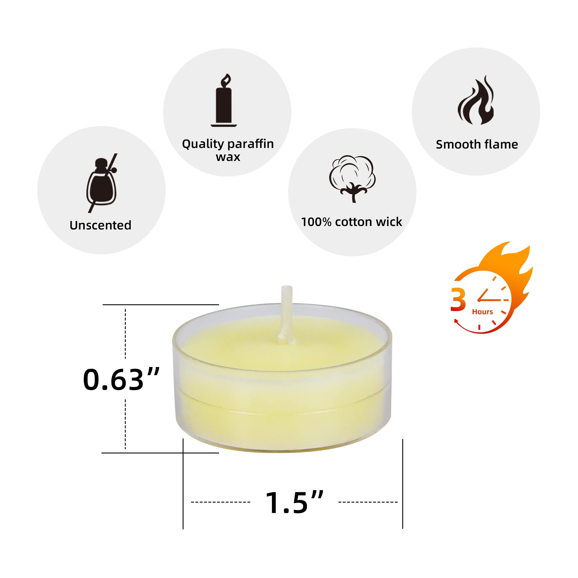 Zest Candle 50-Piece Tealight Candles, Ivory