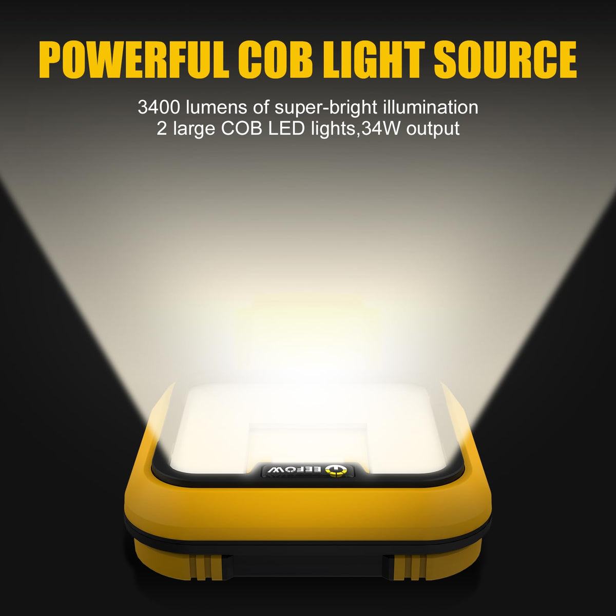 Oper Light EEFOW Work Light for Dewalt Battery: Portable 2 COB Lamp 6400Lumen ...