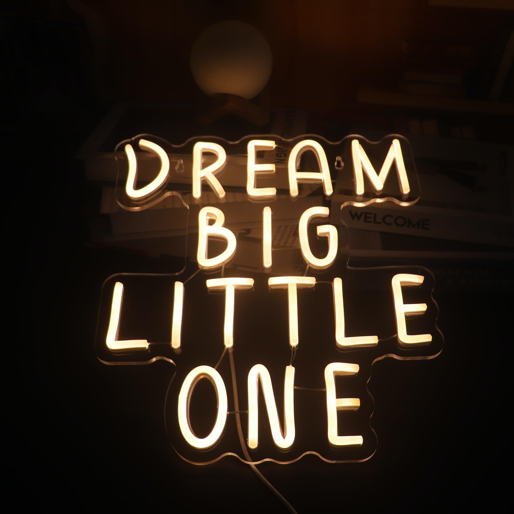 Dream Big Little One Neon Sign  Decorative Neon Lights For KidS Room Play Room Wall Decor Neon Light Sign  Christmas Birthday KidS Gift Thanksgiving Gift(Warm White)