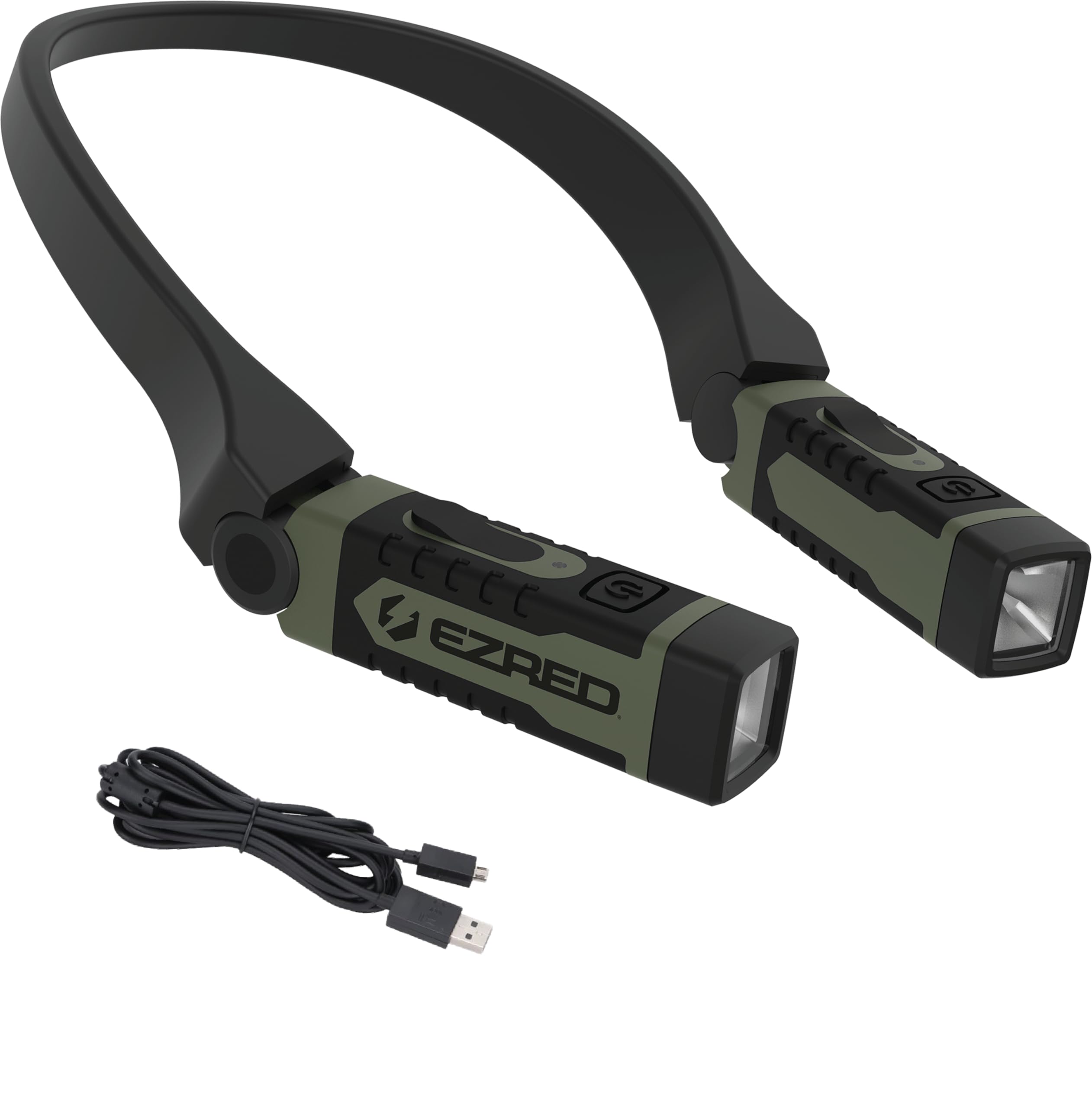 Ezred Anywear Rechargeable Neck Light For Hands-Free Lighting, Soft Green