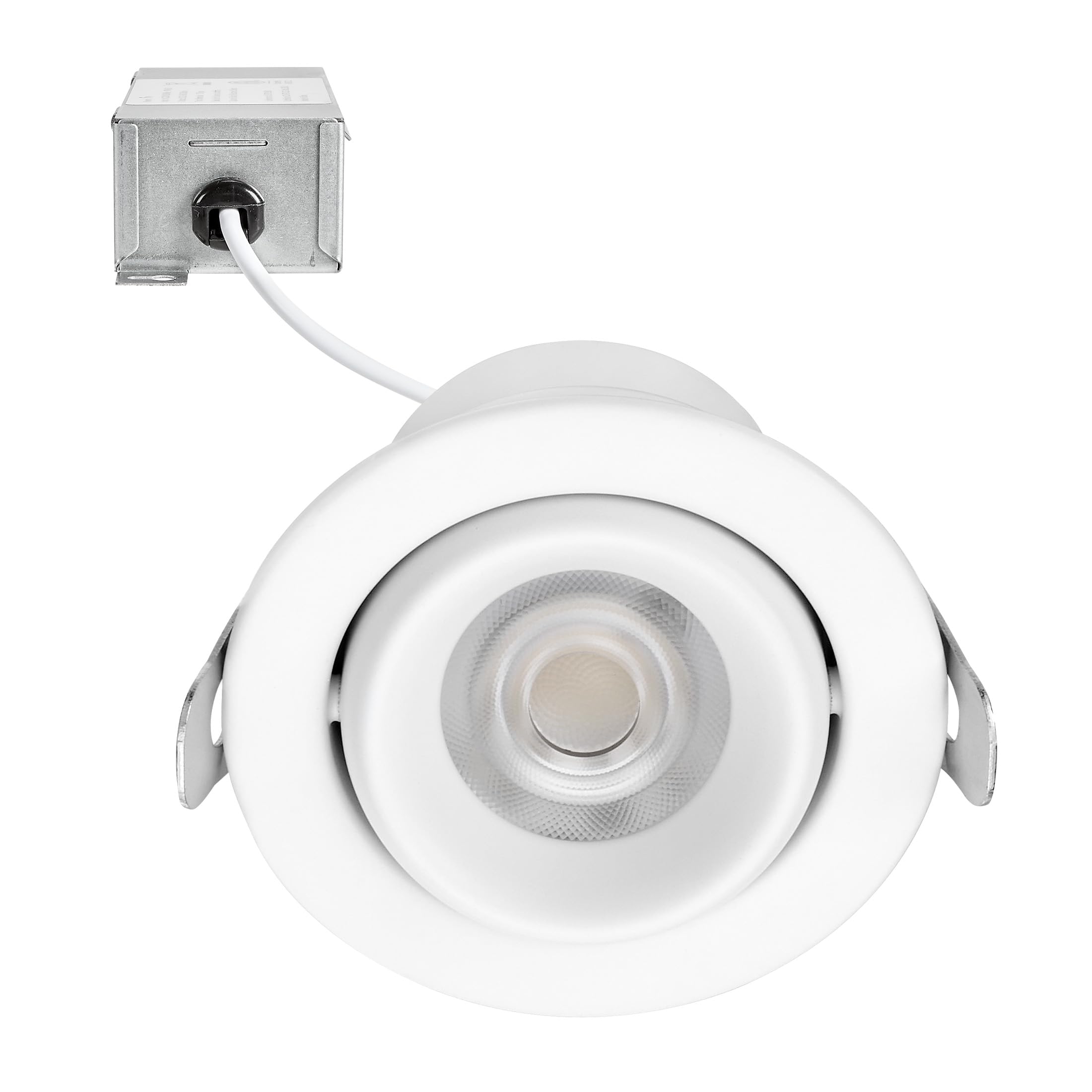 Maxxima 2 in. 5 CCT Adjustable Slim Recessed LED Gimbal Downlight, 400 Lumens, Color Selectable 2700K/3000K/3500K/4000K/5000K, 3