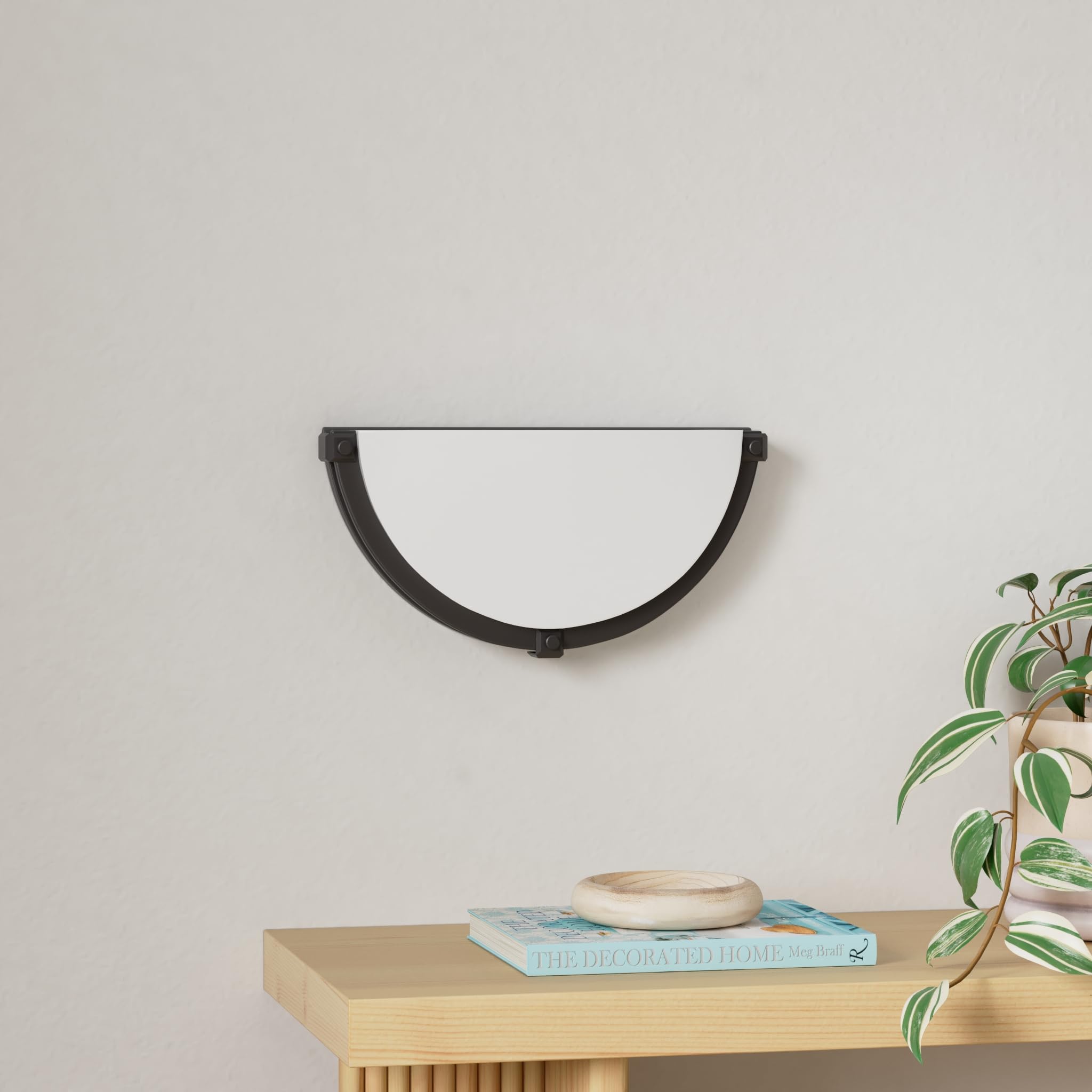 Flynix 13" Dimmable LED Wall Sconce, Modern Half Moon Bathroom Light, 950 Lumen, Adjustable 3000K/4000K/5000K, Oil Rub