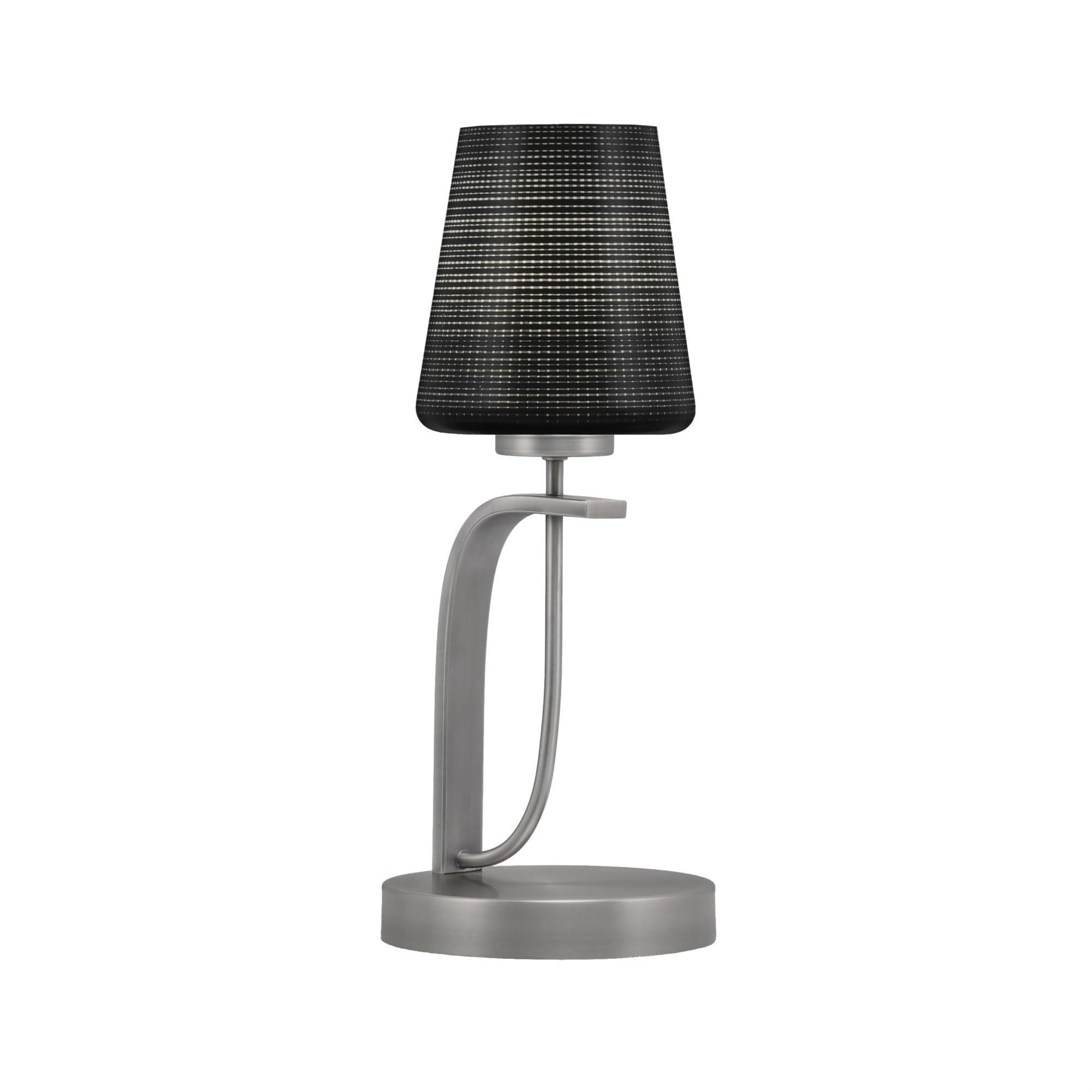 Toltec Lighting Cavella Accent Lamp, Graphite Finish, 6" Black Matrix Glass