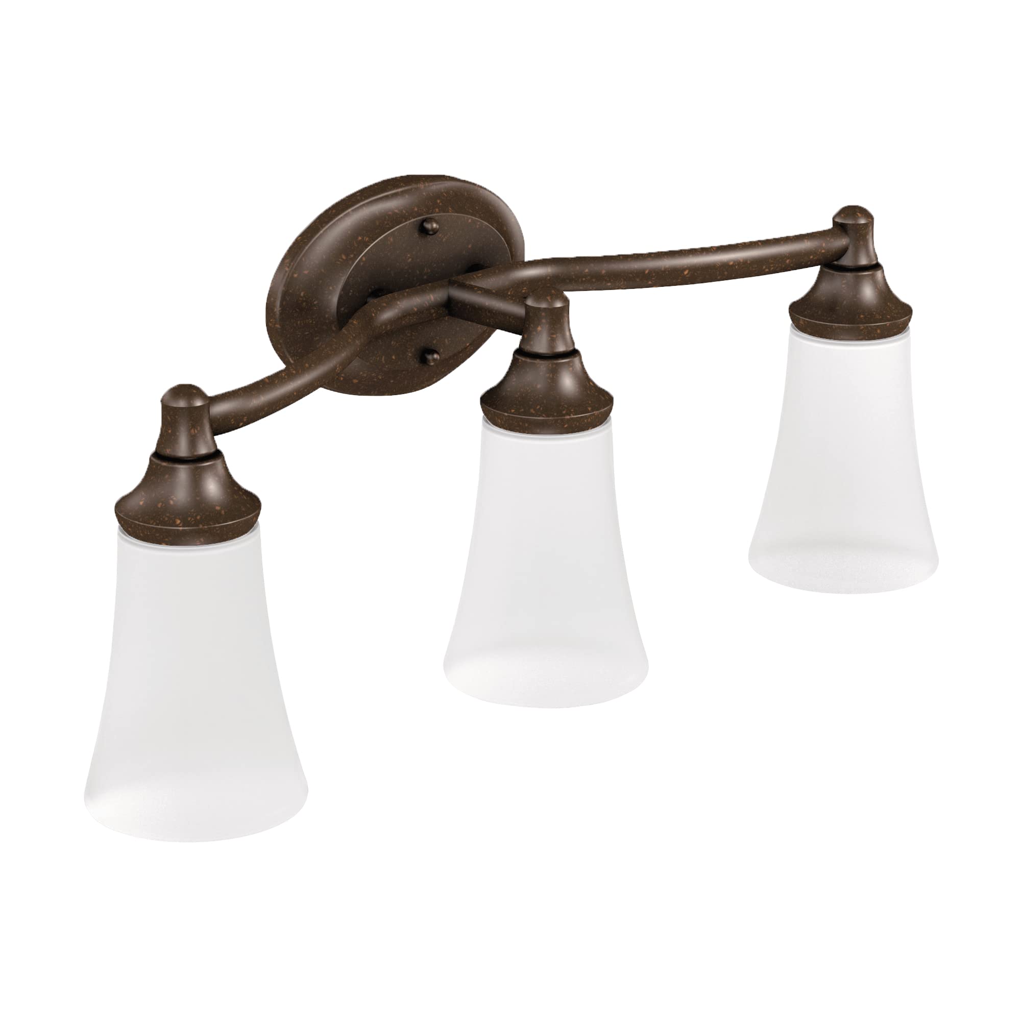 Moen 3-Light Bath Vanity Fixture, Frosted Glass, 9.60x10.00x20.60 inches, Oil Rubbed Bronze, Model YB2863ORB
