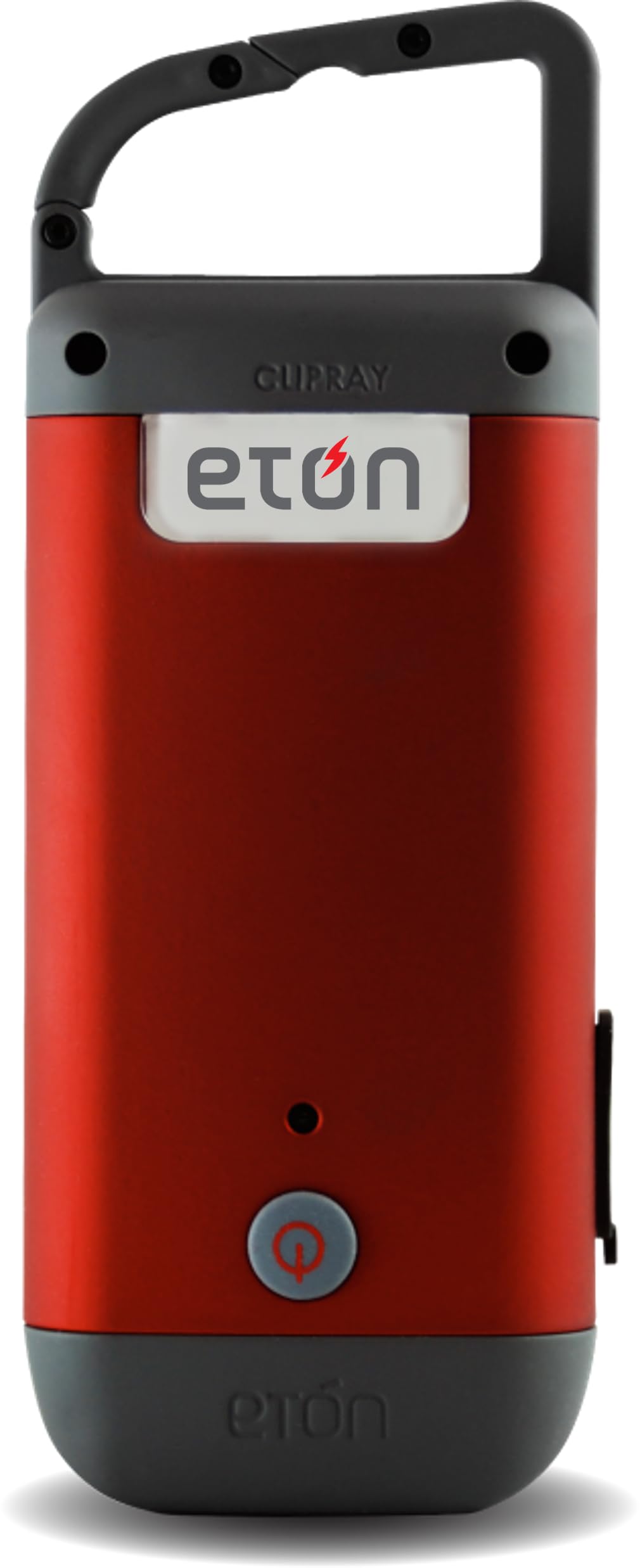 Eton Crank-Powered Clipray Flashlight & Smartphone Charger, Hand Crank Emergency Power, Portable Led Light With Carabiner Clip,