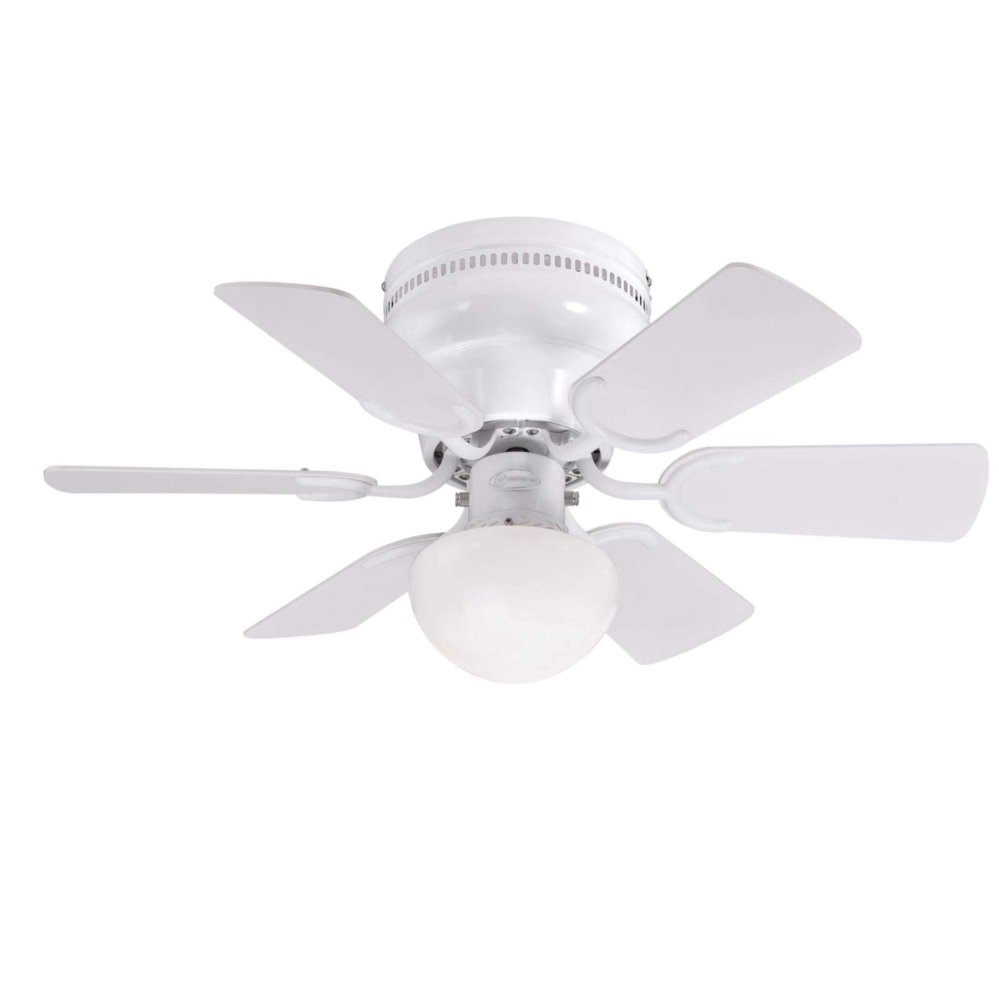 Westinghouse Petite Indoor Ceiling Fan with Light, 30 Inch, White, Model 7230800, MDF Material
