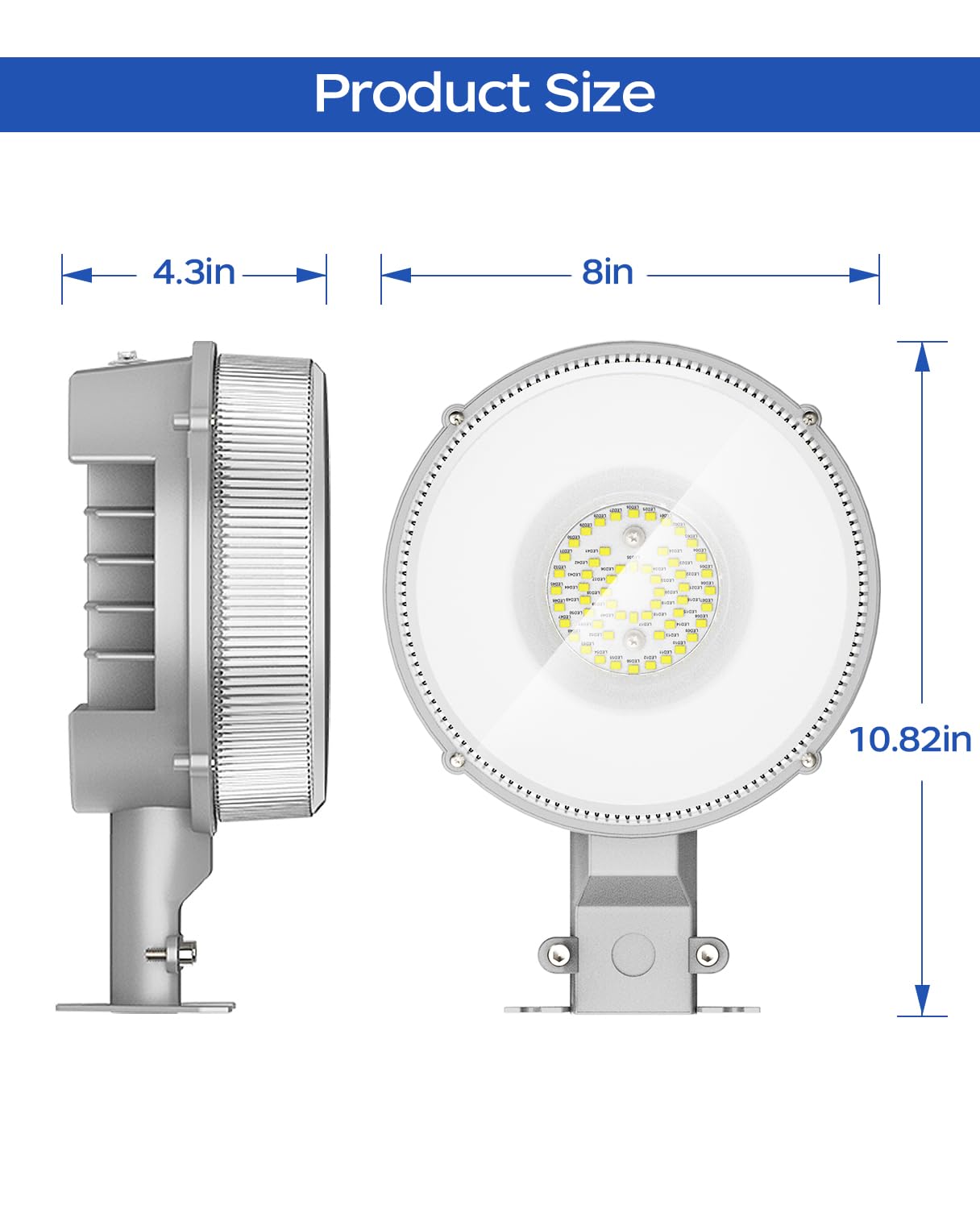 Cinoton Led Barn Light, Dusk To Dawn Outdoor Lighting, 70W 8400Lm 5000K Daylight, Exterior Security Flood Light With Photocell,