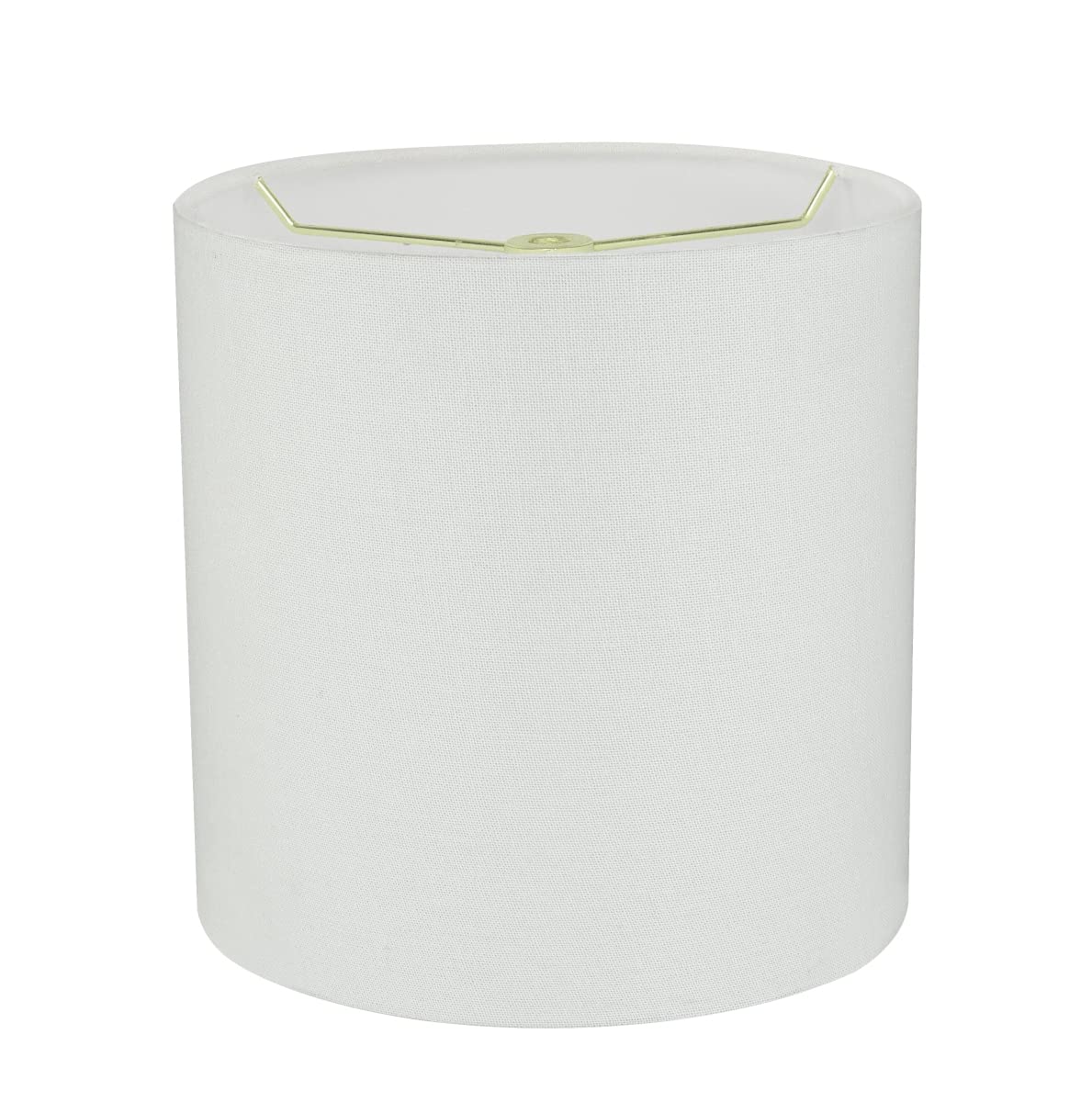 Aspen Creative Drum Lamp Shade, Linen, 8in x 8in x 8in, White, Model 31227A