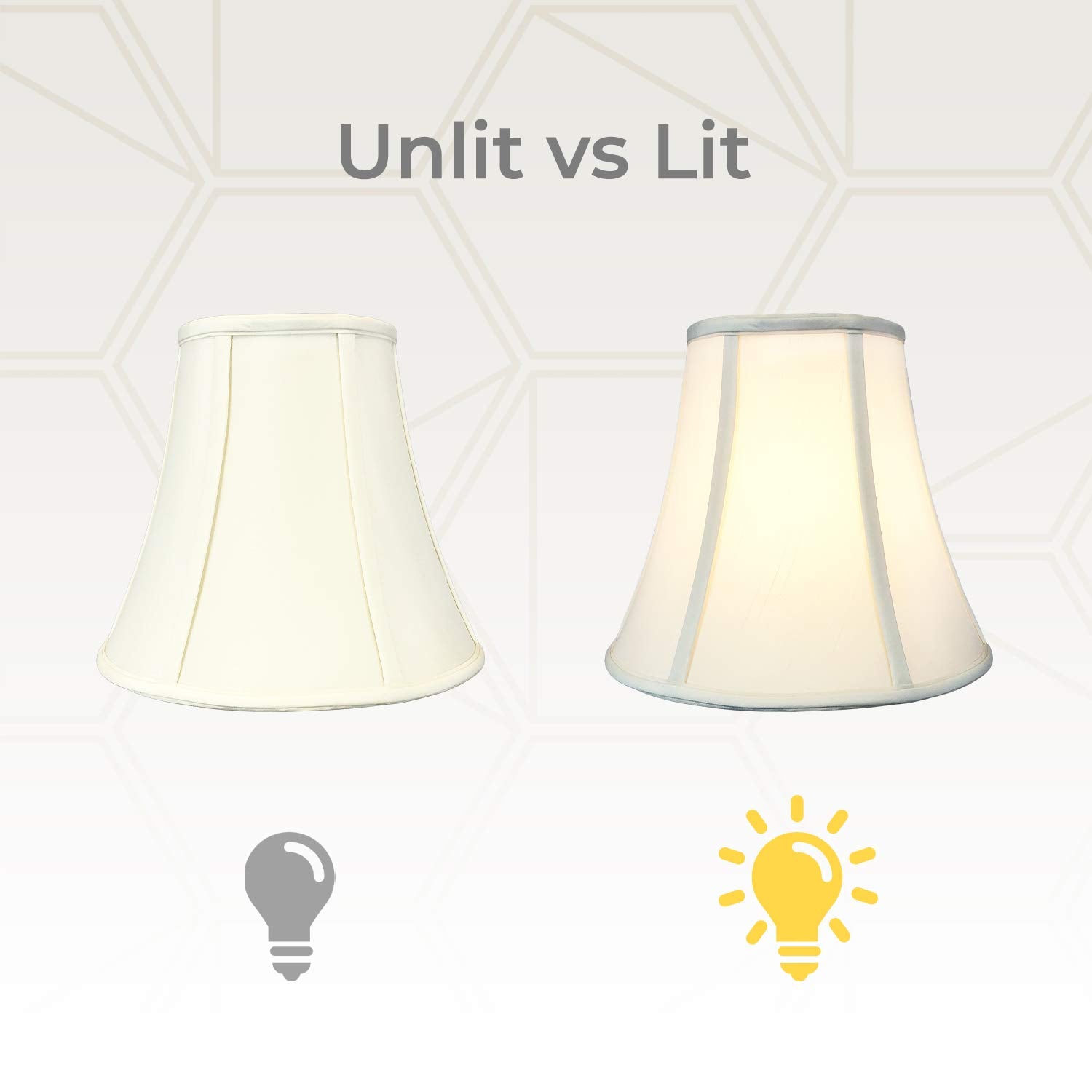 Royal Designs, Inc. True Bell Lamp Shade - Eggshell - 8 X 16 X 12.625