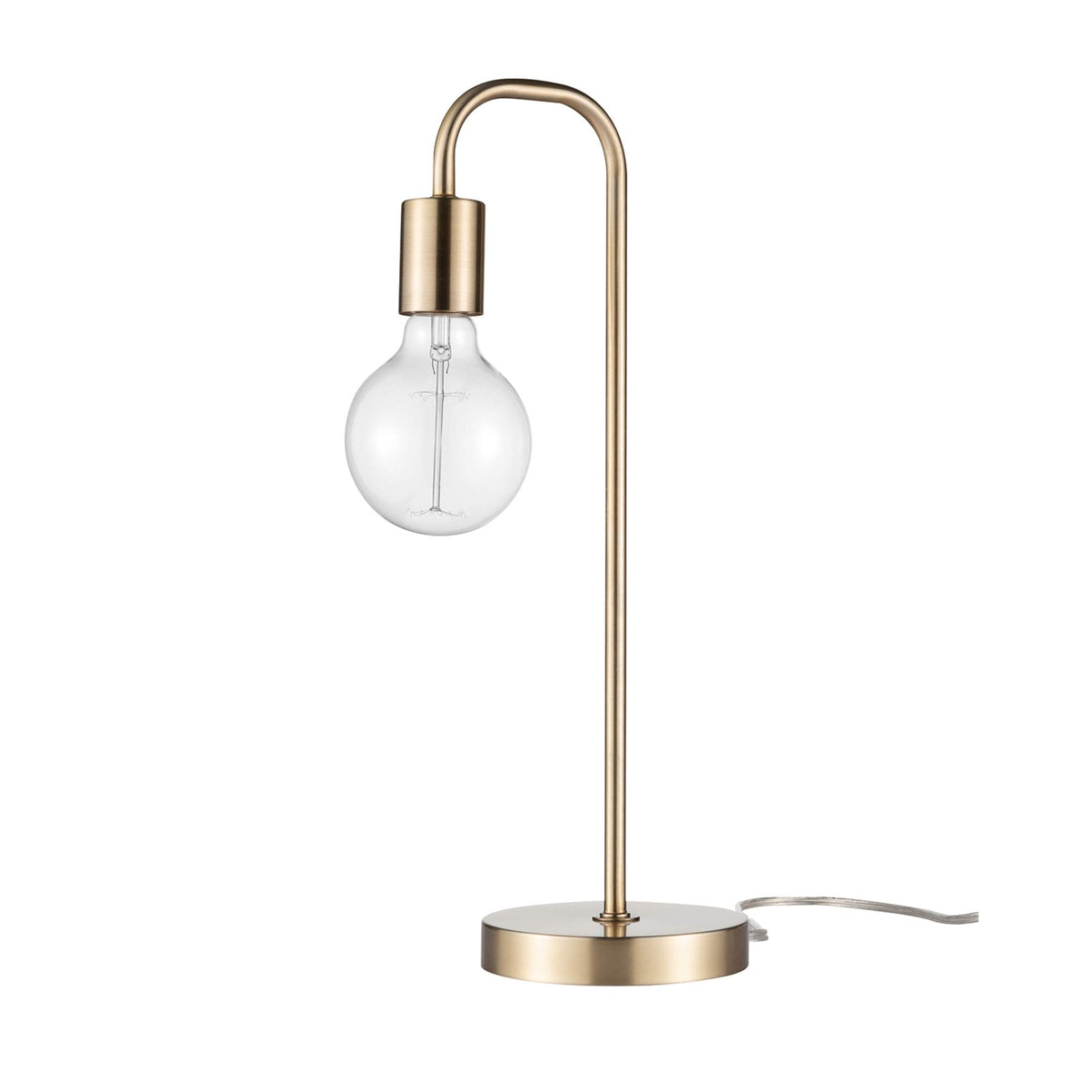 67433 Globe Electric 67433 Table Lamp, 18in Matte Brass Metal, Home Décor, E ...