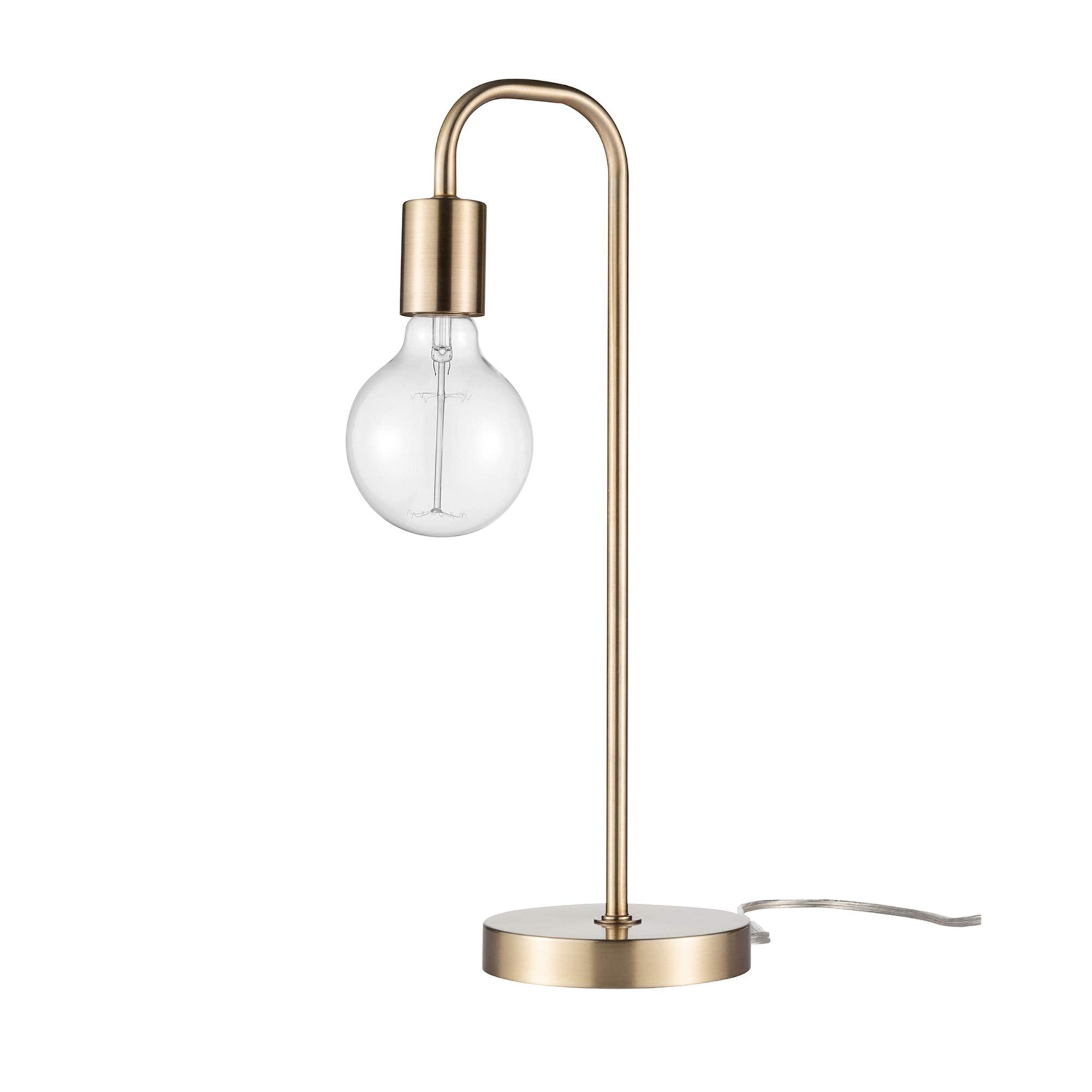 Globe Electric 67433 Table Lamp, 18in Matte Brass Metal, Home Décor, E26 Base