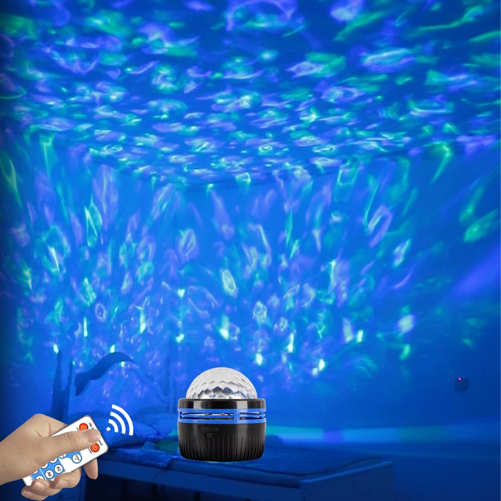4 In 1 Northern Lights And Ocean Wave Projector With 28 Effects Of Galaxy Light For Game Rooms, Parties, Light Projector For Bed