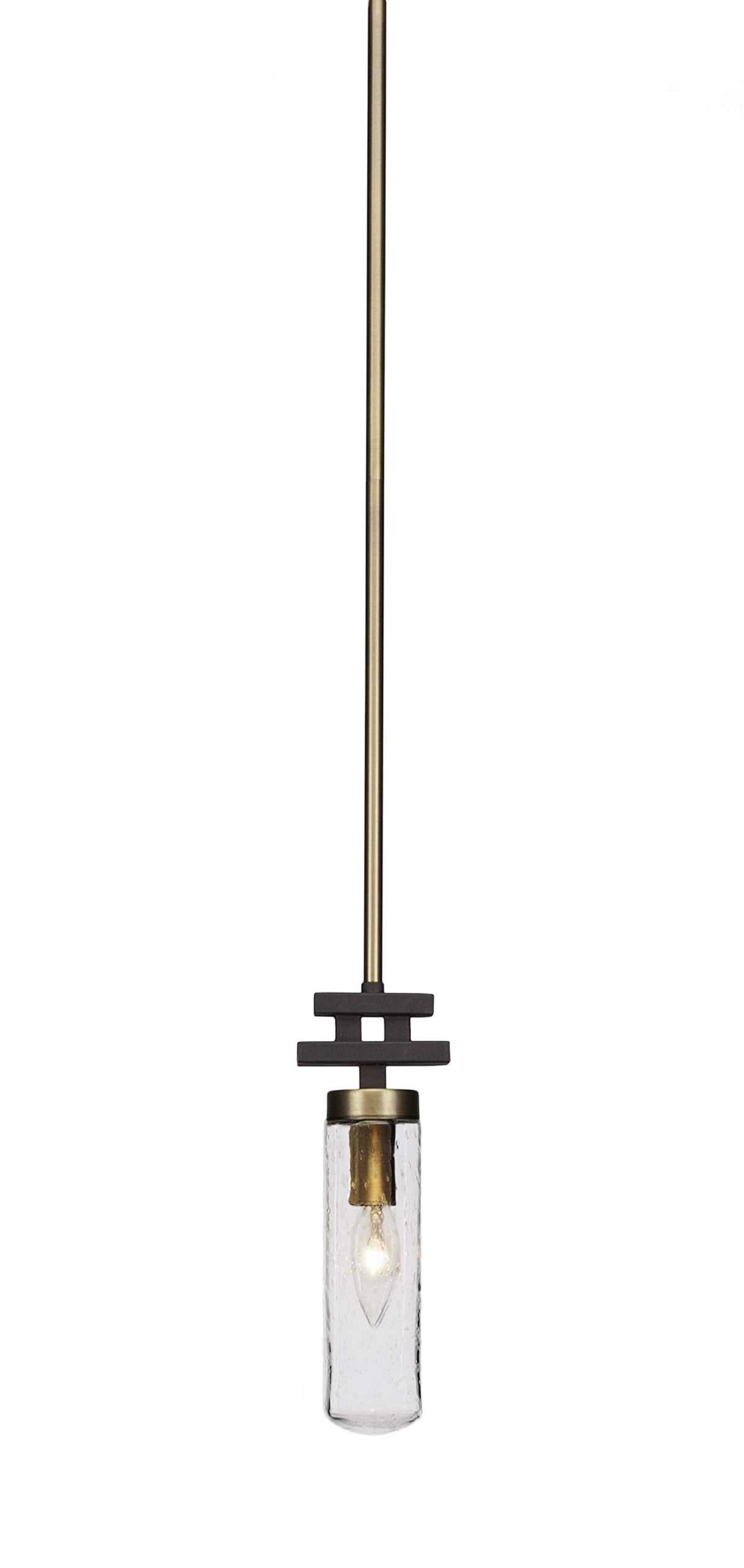 Salinda 1 Light Mini Pendant In Espresso & Brass (2501-Esbr-600)