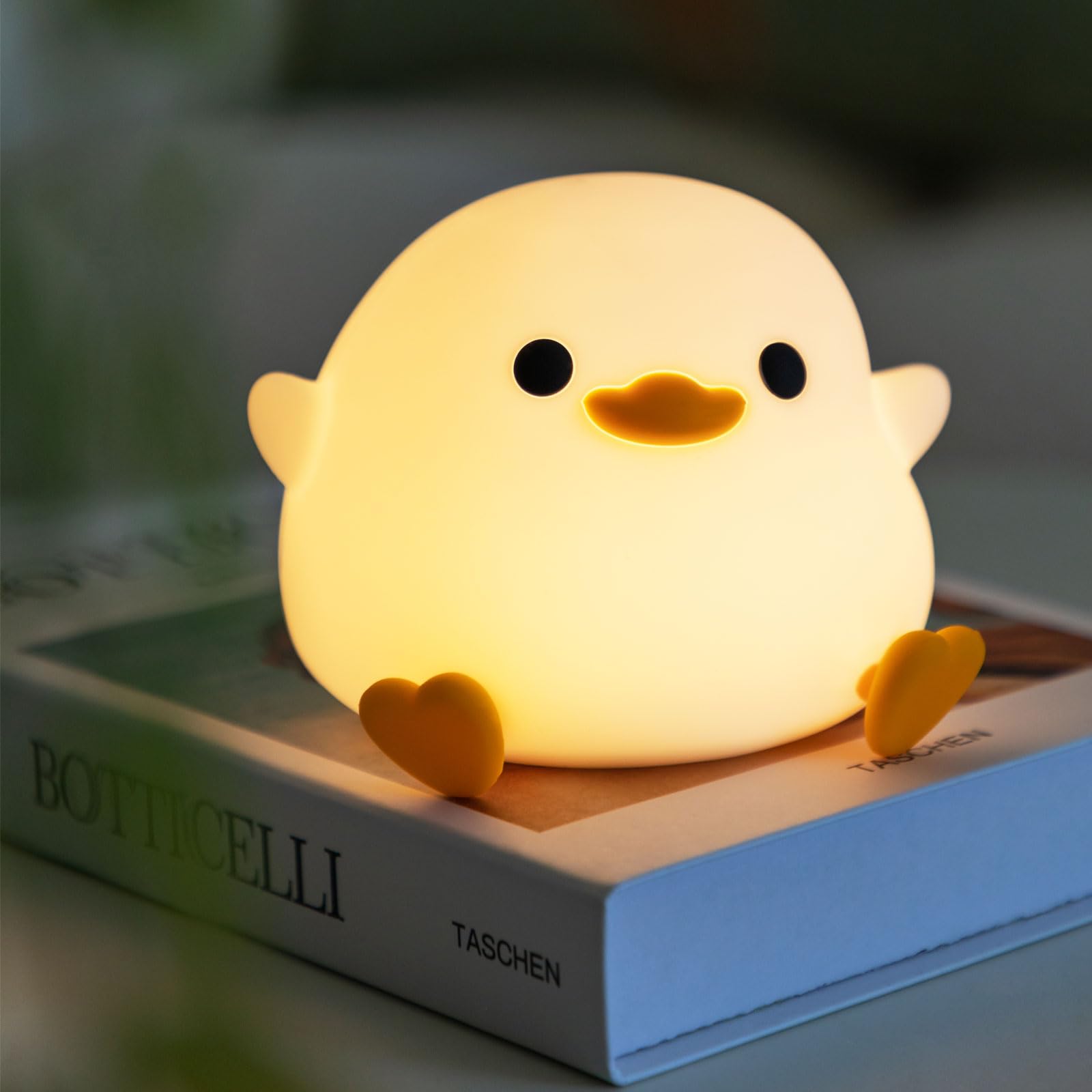 Hplvetoys Duck Night Light Led Luminous Night Light Luminous Night Light Silica Gel Creative Light For Bedside Lighting Reading Light Suitable Bedroom Decoration