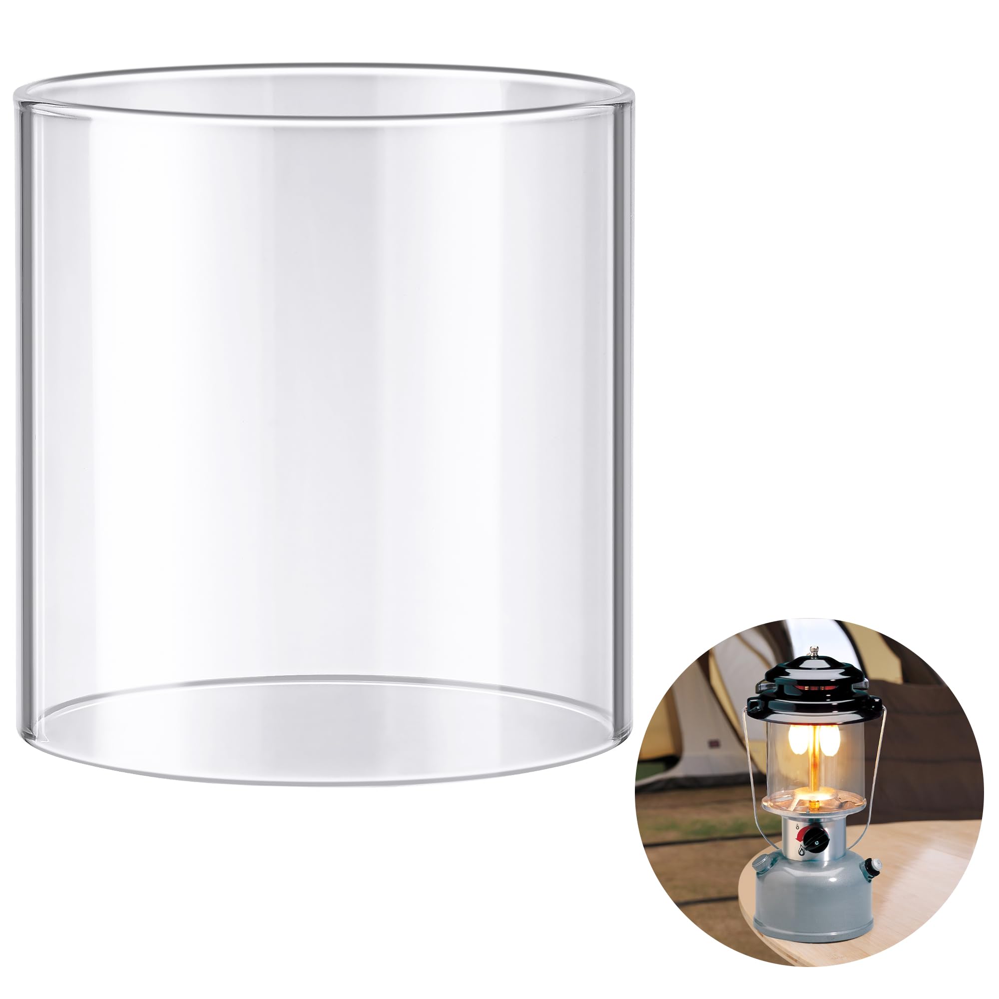 Ceoighe Propane Lantern Globe Glass Replacement Compatible with Coleman Fueled Lanterns, Standard Replacement Parts, Clear Lante
