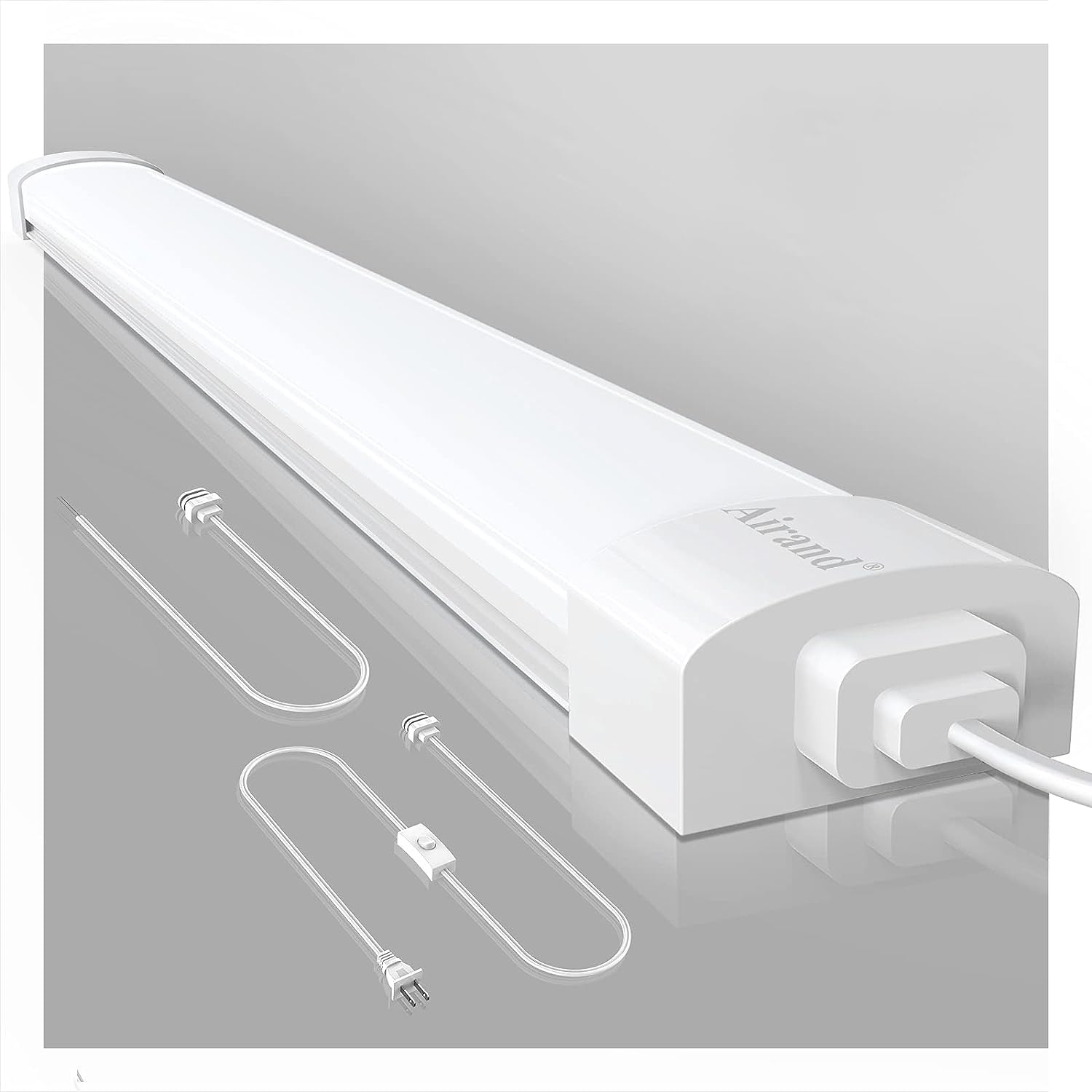 Airand LED Shop Lights for Garage, 4FT 36W, 5000K Super Bright, IP66 Waterproof, 2-Pack, White