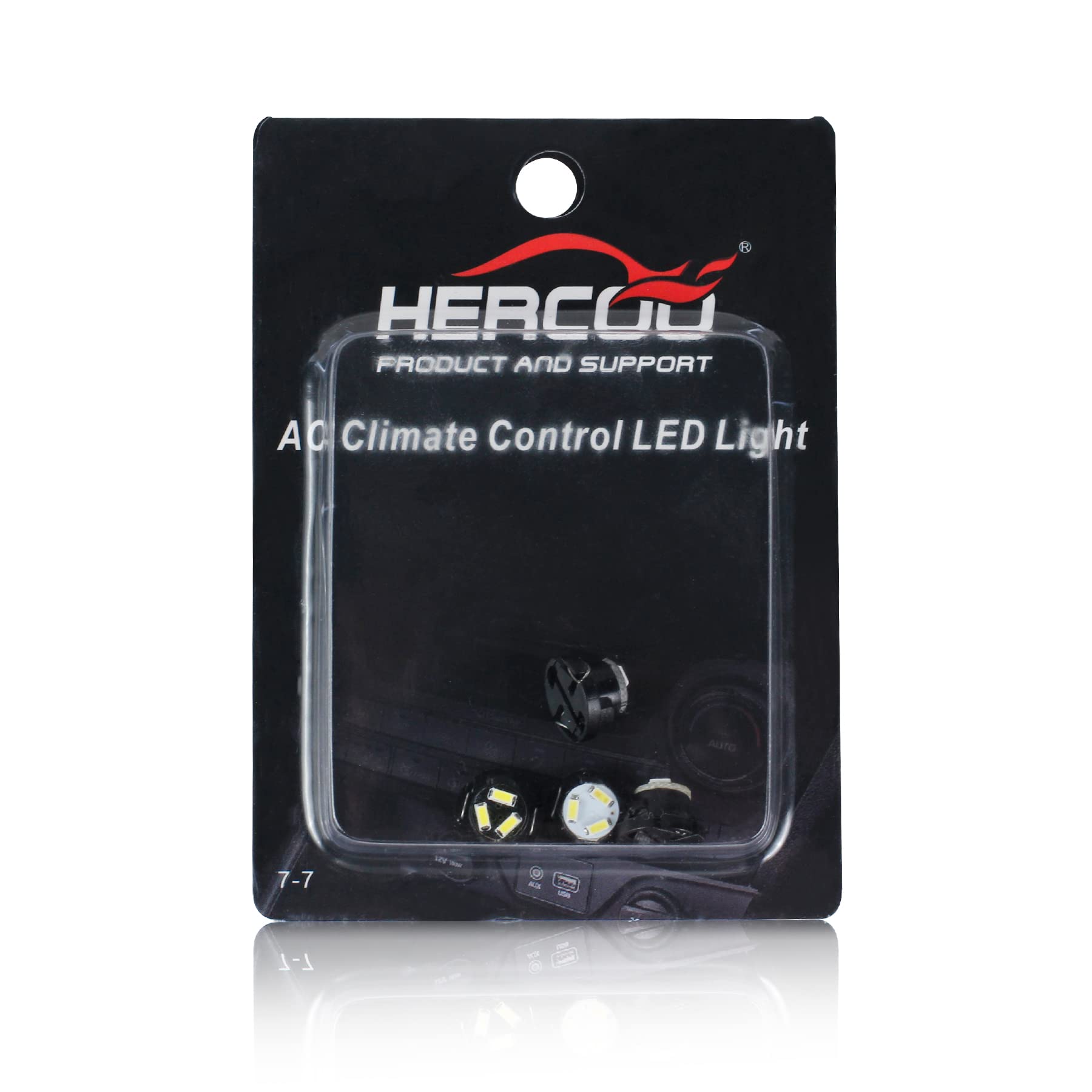 Hercoo Led Lights Bulbs Kit Of Ac Climate Heater Control Compatible With 2003-2008 Dodge Ram 1500 2500 3500 Aftermarket Replacement