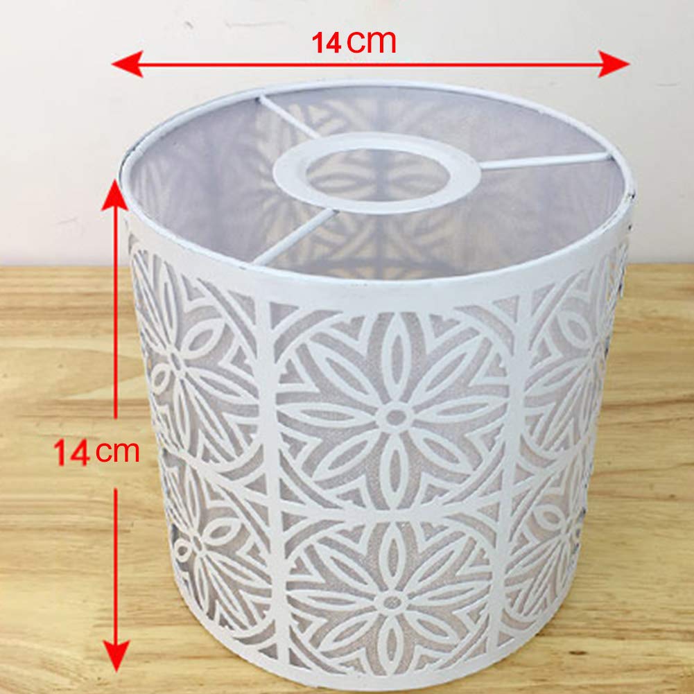 Ekdjkk Metal Bulb Guard Lamp Cage For Pendant Light, Lamp Holder, White Ceiling Pendant Light Lampshade Ceiling Fan Light Bulb C