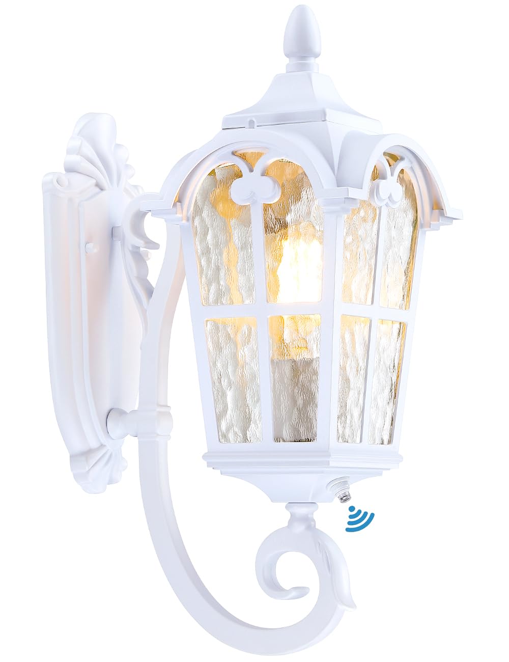 LONEDRUID Outdoor Porch Light, Waterproof Wall Lantern, Modern Design, White Aluminum Sconce for Garage, Patio, Entryway