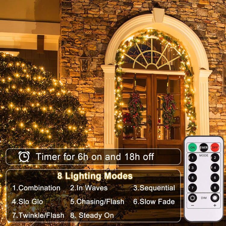 CCILAND Fairy Lights, 20FT 60 LED Twinkle Lights, Battery Operated, Silver Wire, Warm White, Model B-FairyL, Indoor/Outdoor Use
