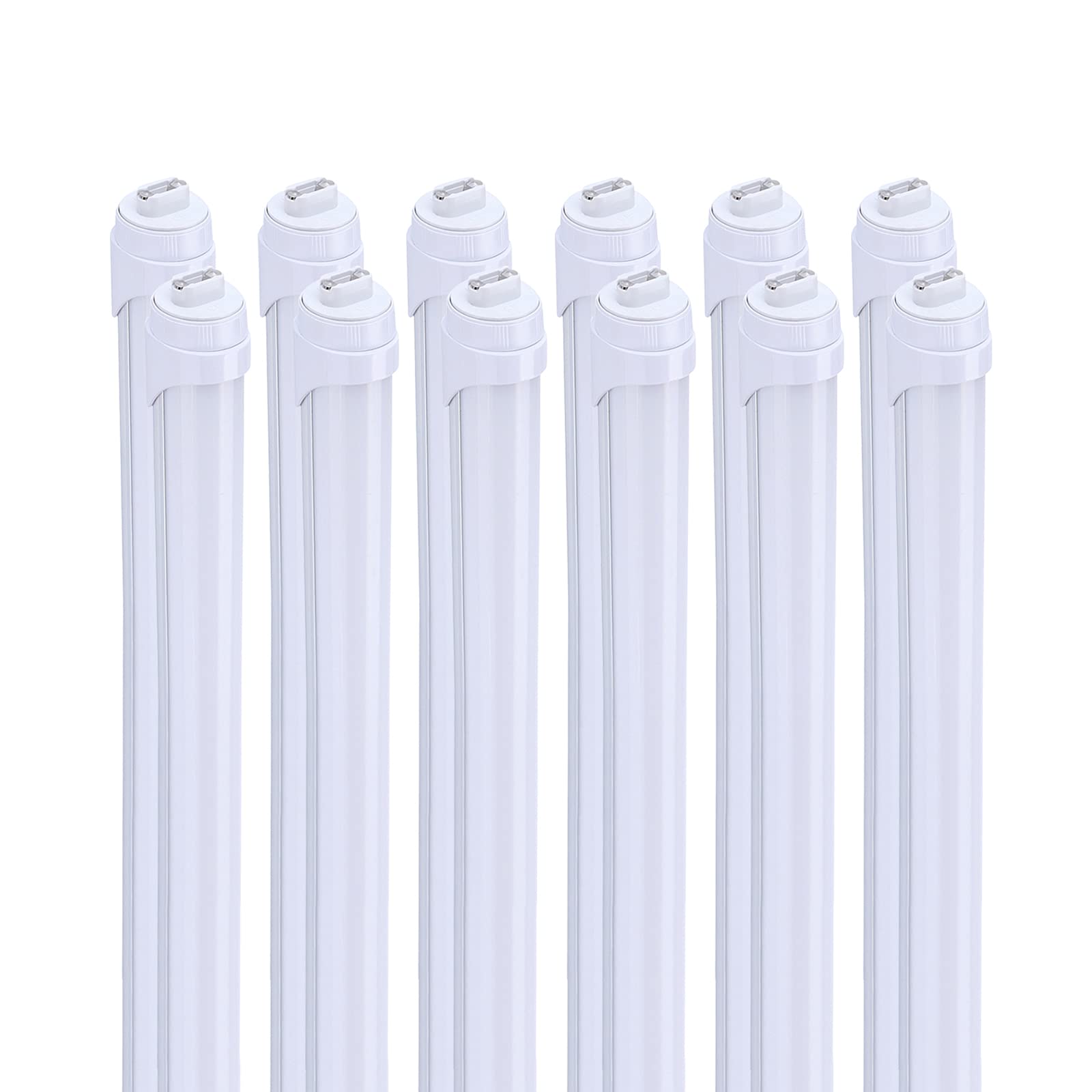 R17D 2 Pin Led 8Ft Tube Light Bulbs, 45W (110W Fluorescent Light Equivalent), 5400Lm, 6000K T8 8Ft Led Bulbs, Frosted Cover, Bal
