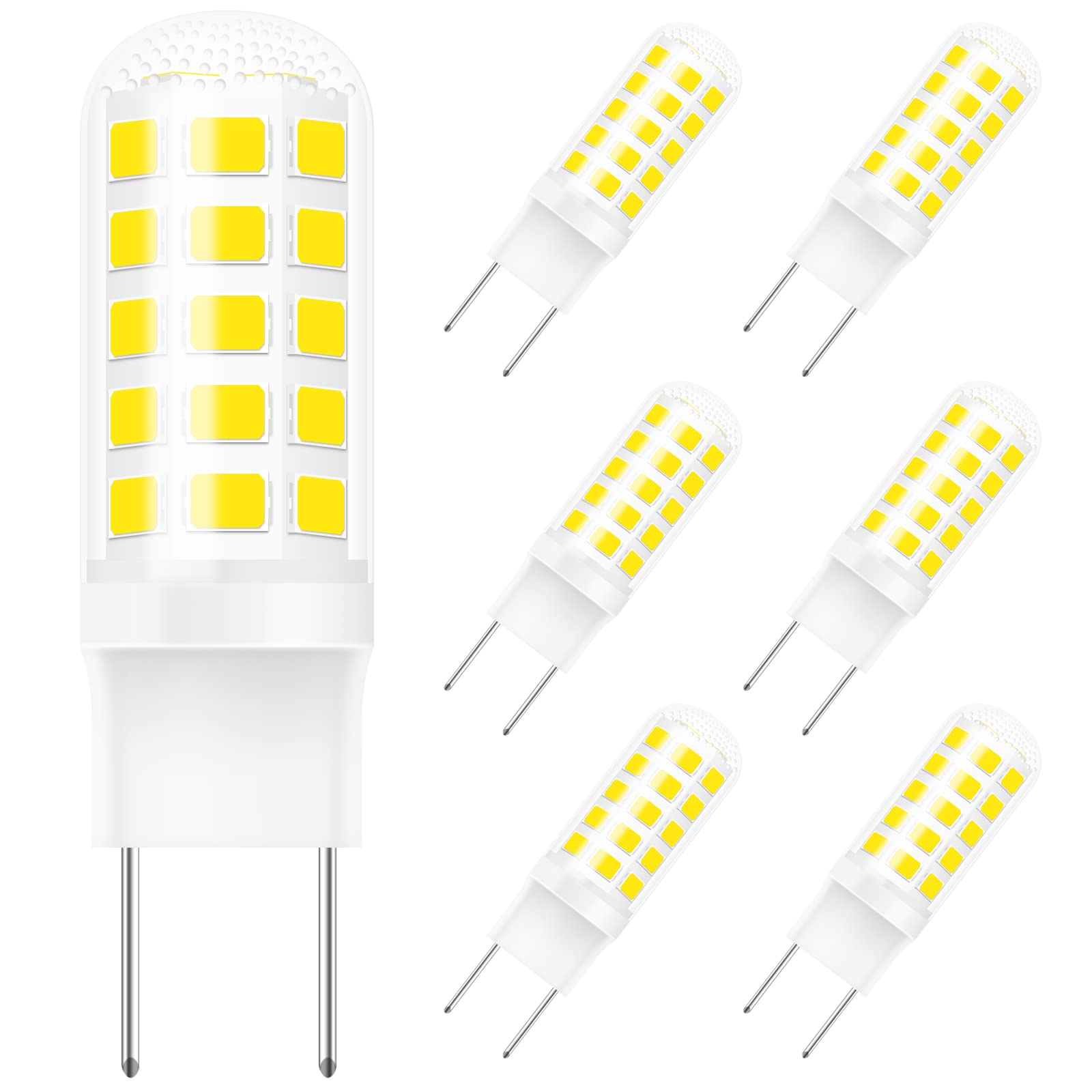 G8 Led Bulb Dimmable, 4W (35W Halogen Equivalent), Natural White 4000K, T4 Jcd Type Bi-Pin Base, 120V 360Lm G8 Bulb For Under Ca
