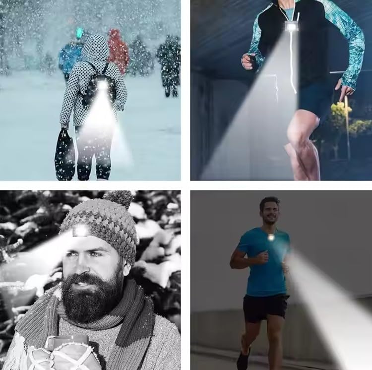 Outdoor LED Light, Running Light, Construction Lights, Jogging Light, Clip on Light (Orange)