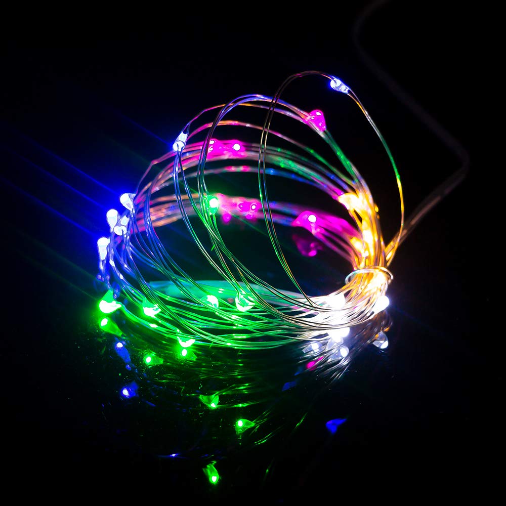 Xinkaite Led String Lights Waterproof 32.8Ft Led Fairy Lights Battery Operated For Wedding, Home, Garden, Party, Christmas Decoration, Multicolor
